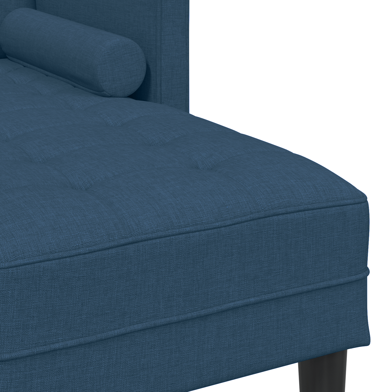 Canapea forma L, 3 locuri, albastru, 160 cm, textil — imaginea 7