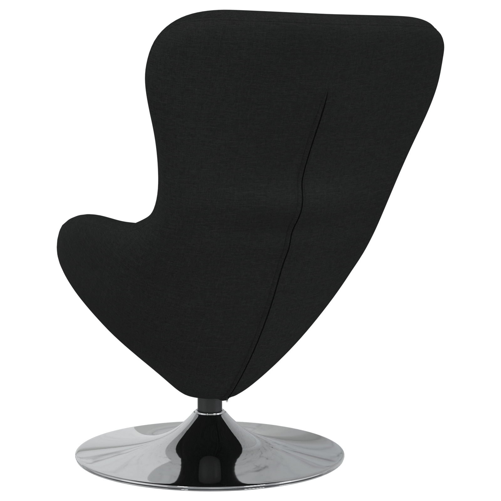 Fotoliu tip ou, negru, textil — imaginea 6