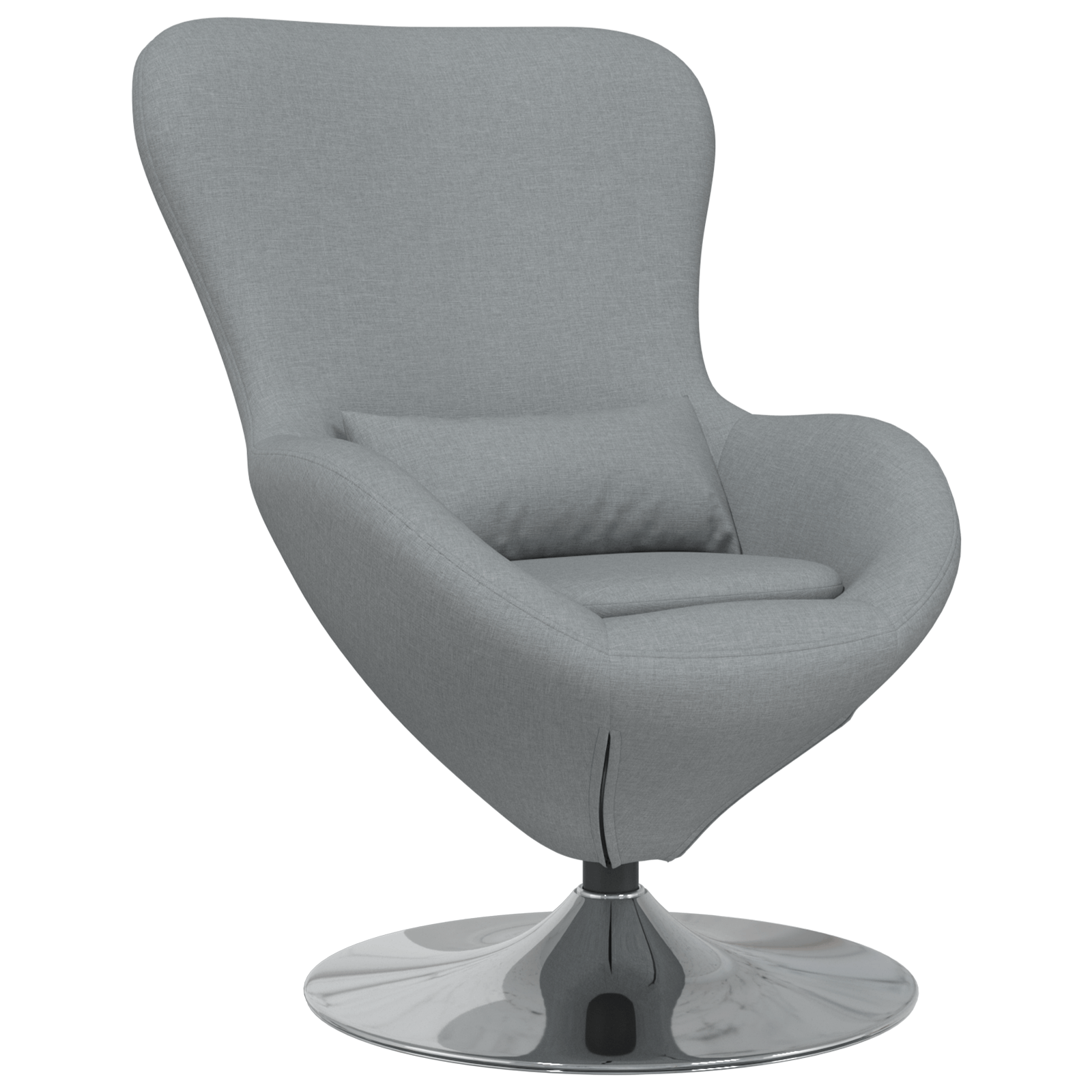Fotoliu tip ou, gri deschis, textil — imaginea 2