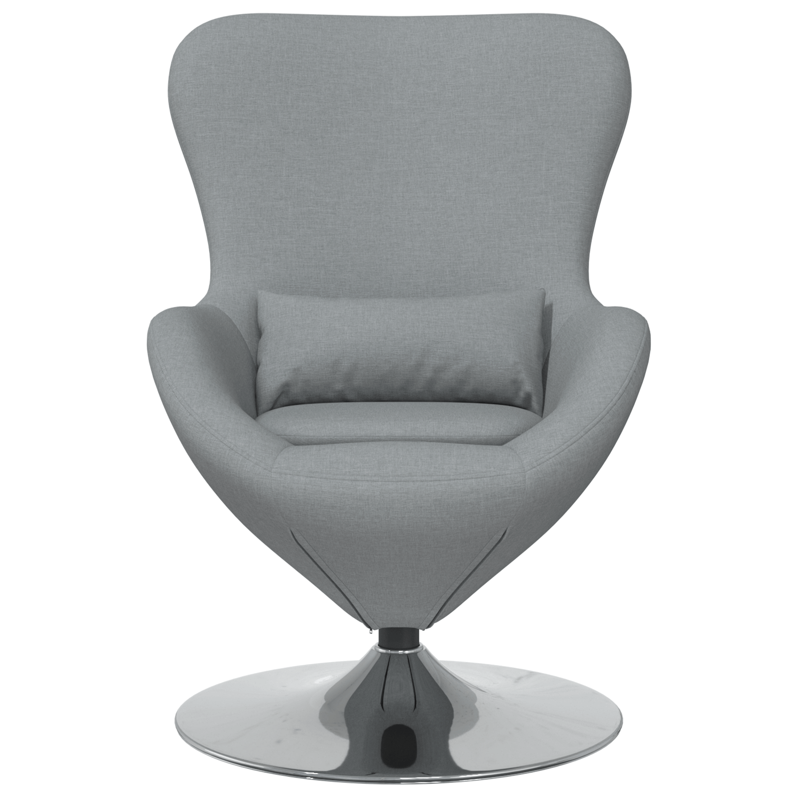 Fotoliu tip ou, gri deschis, textil — imaginea 4