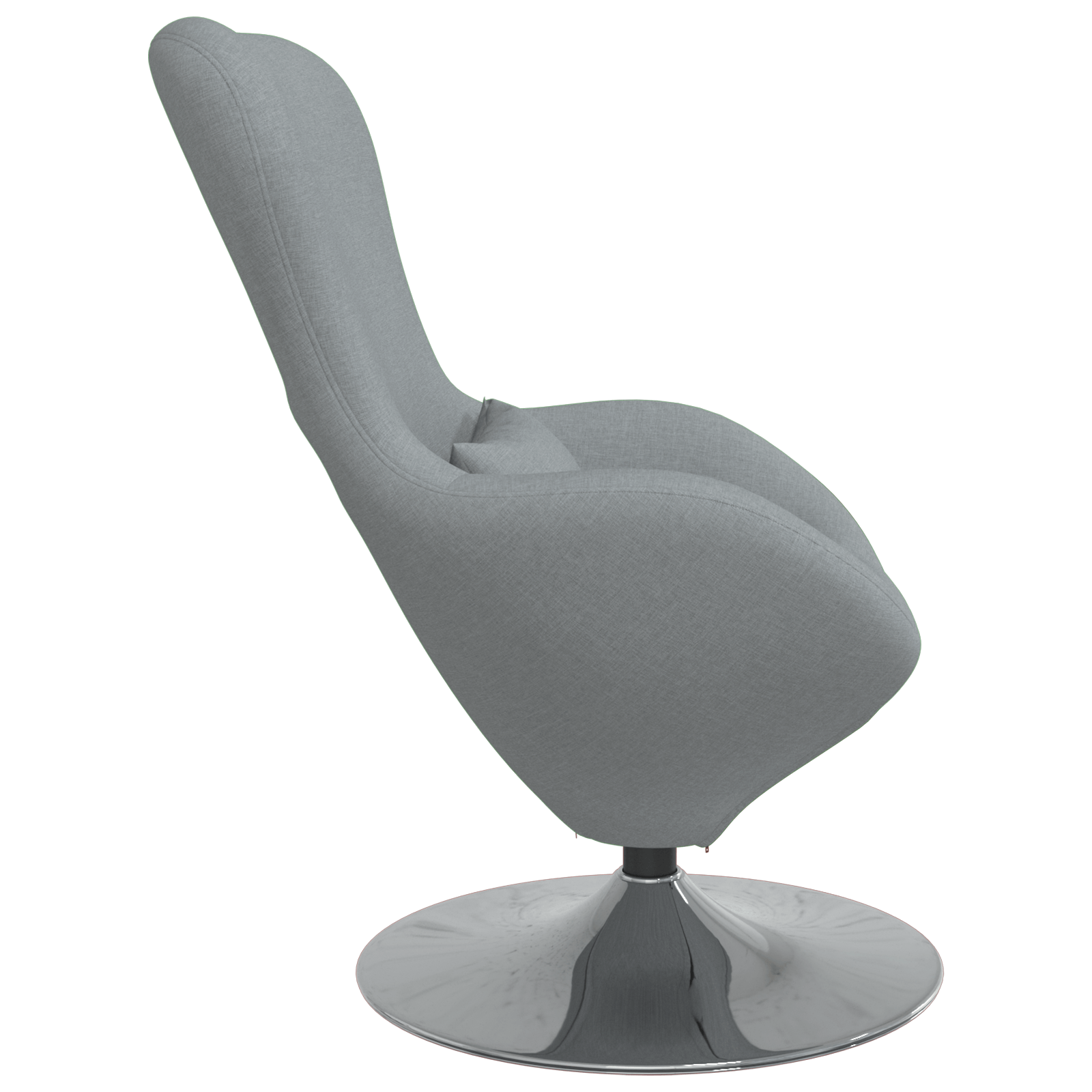 Fotoliu tip ou, gri deschis, textil — imaginea 5