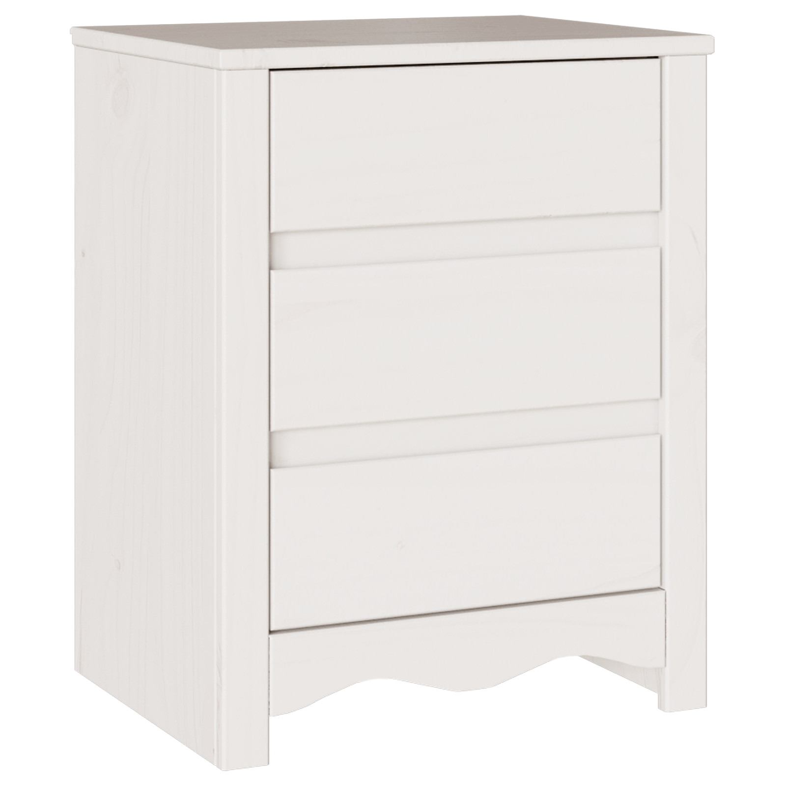 Noptiera "DRAMMEN" Alb 45x35x56 cm Lemn Masiv Pin — imaginea 2
