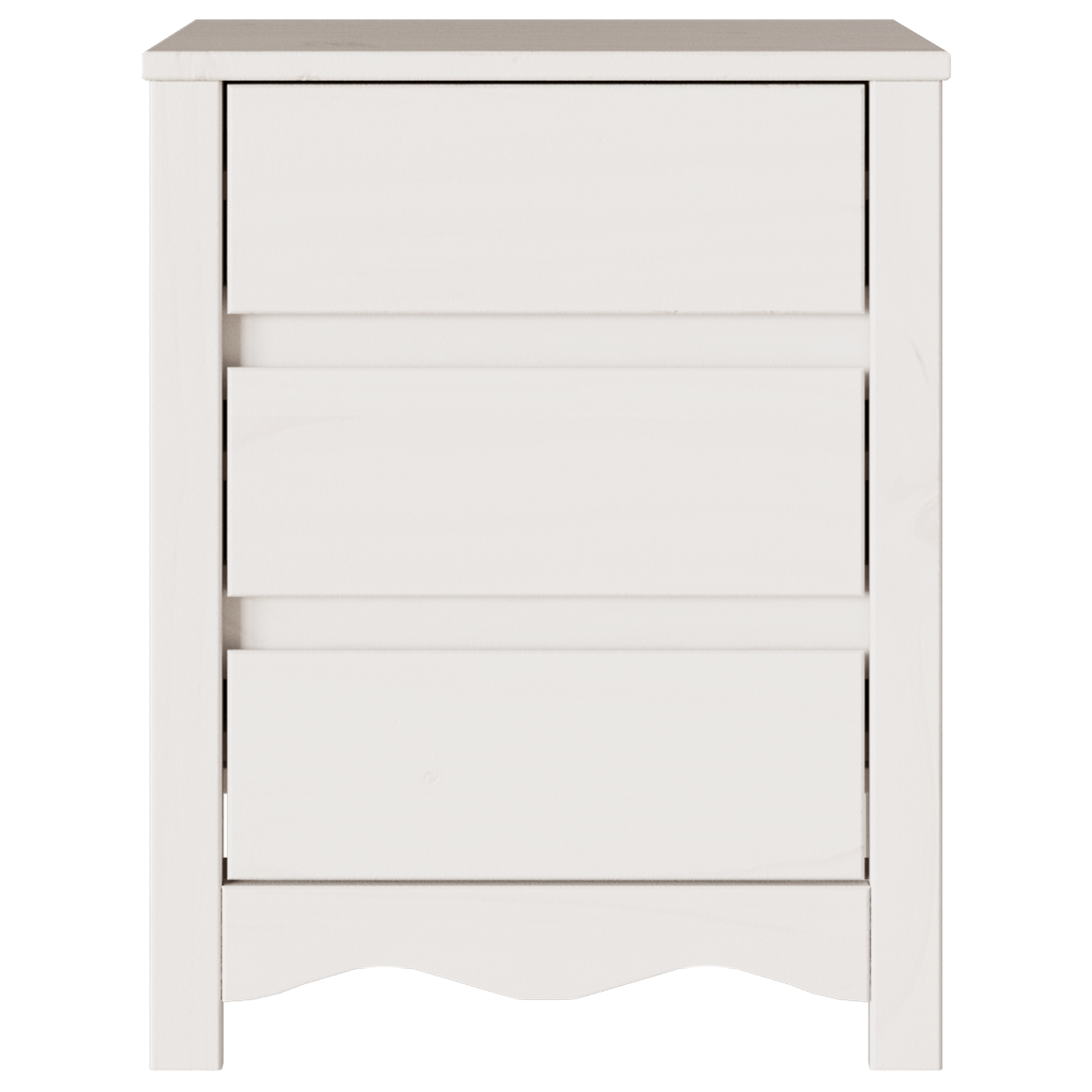 Noptiera "DRAMMEN" Alb 45x35x56 cm Lemn Masiv Pin — imaginea 7