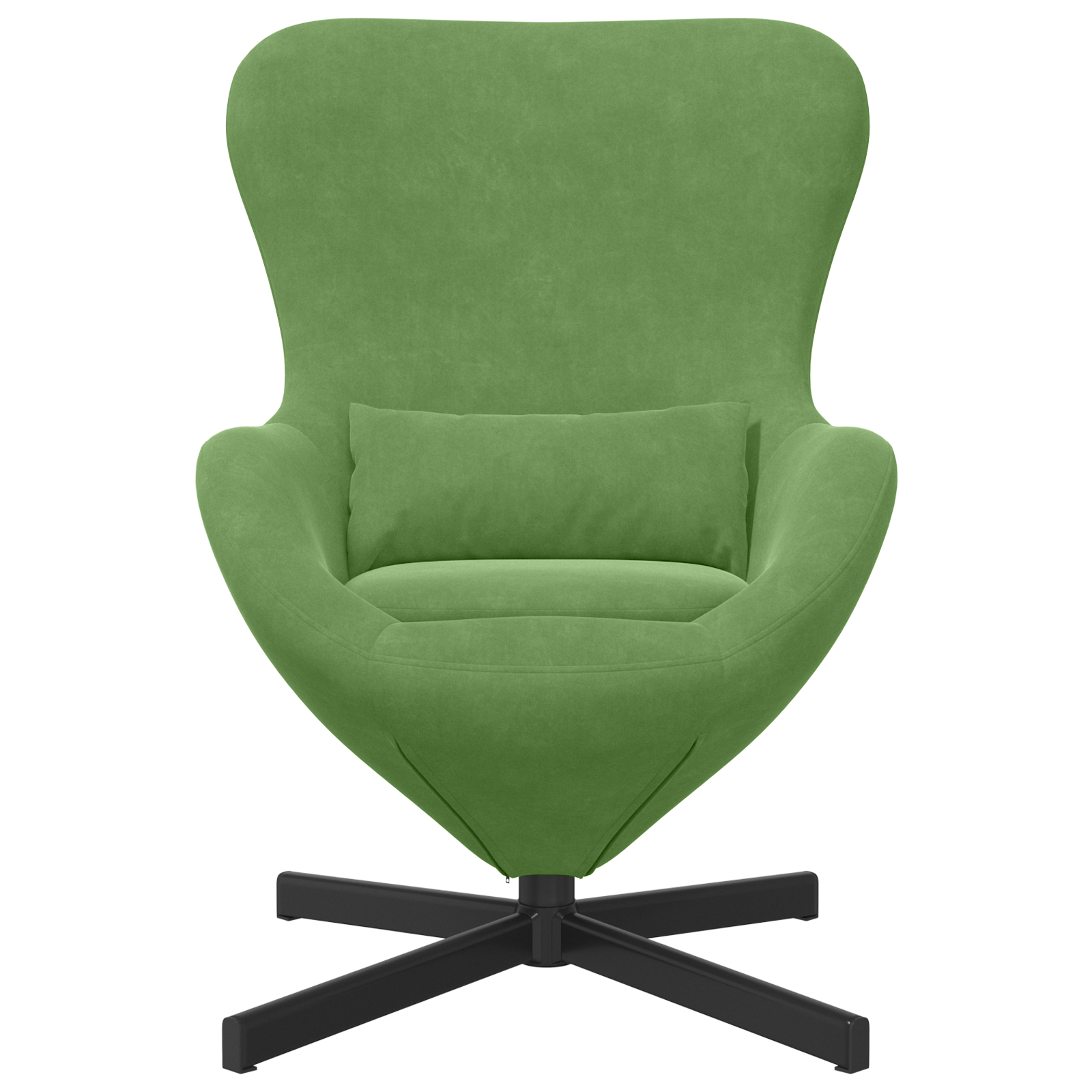 Fotoliu tip ou, verde deschis, catifea — imaginea 4