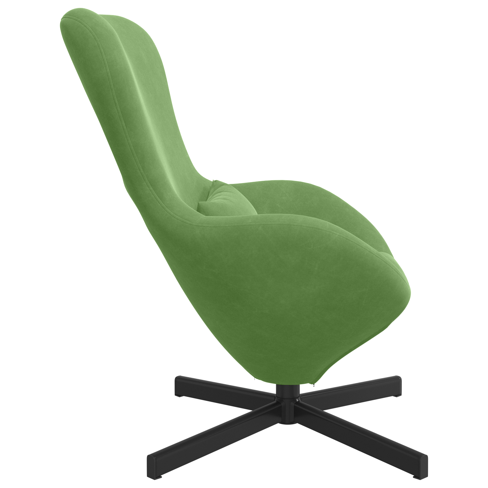 Fotoliu tip ou, verde deschis, catifea — imaginea 5