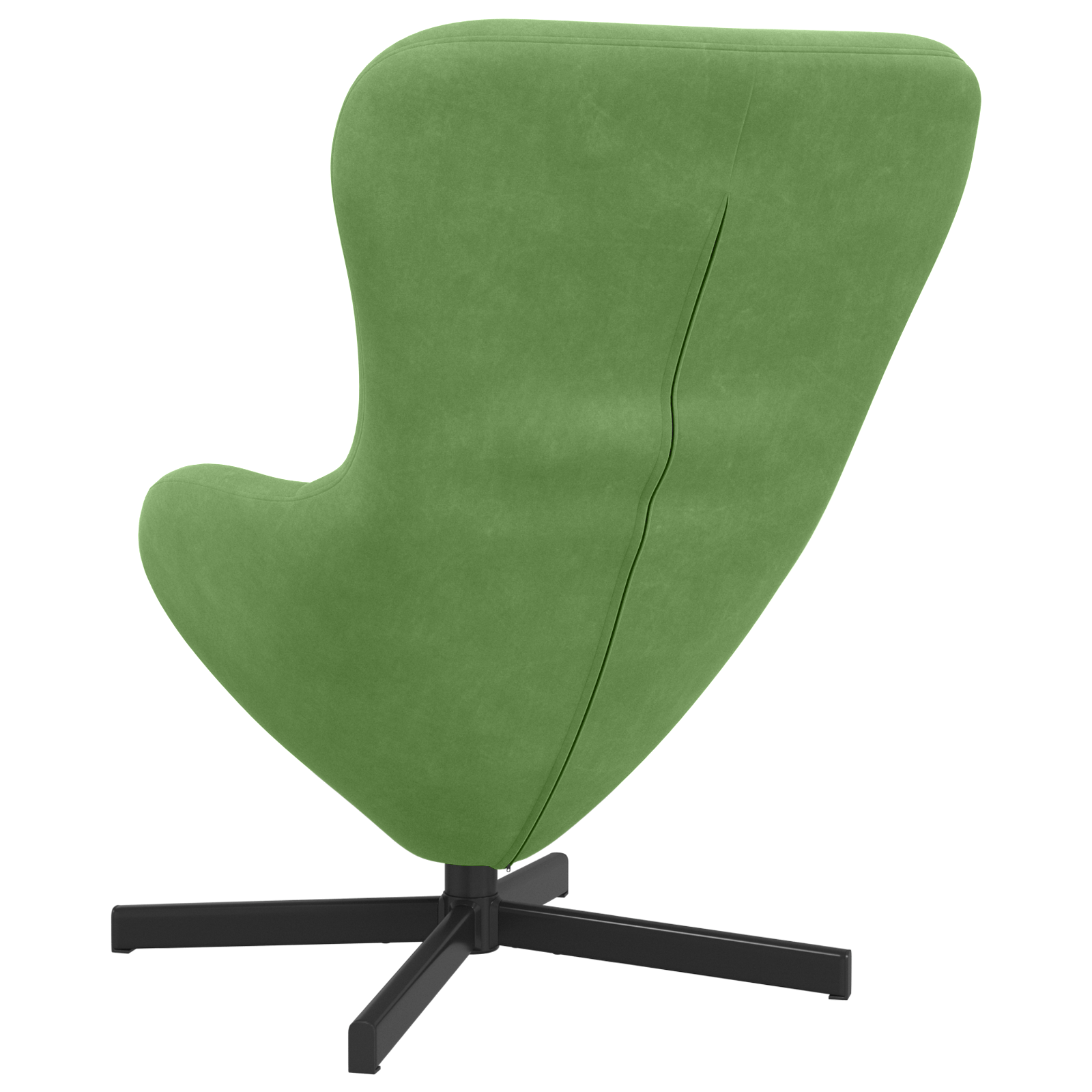 Fotoliu tip ou, verde deschis, catifea — imaginea 6