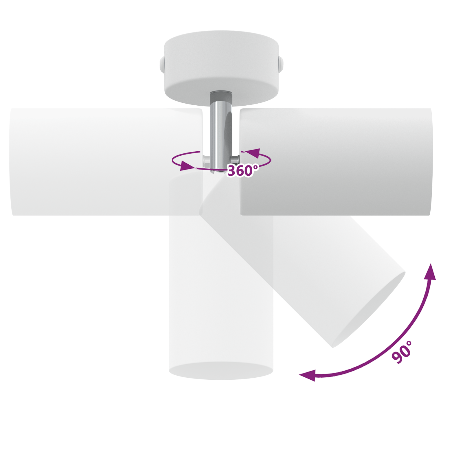 Reflector de Plafon 1 Cale Reglabil Alb GU10 — imaginea 12