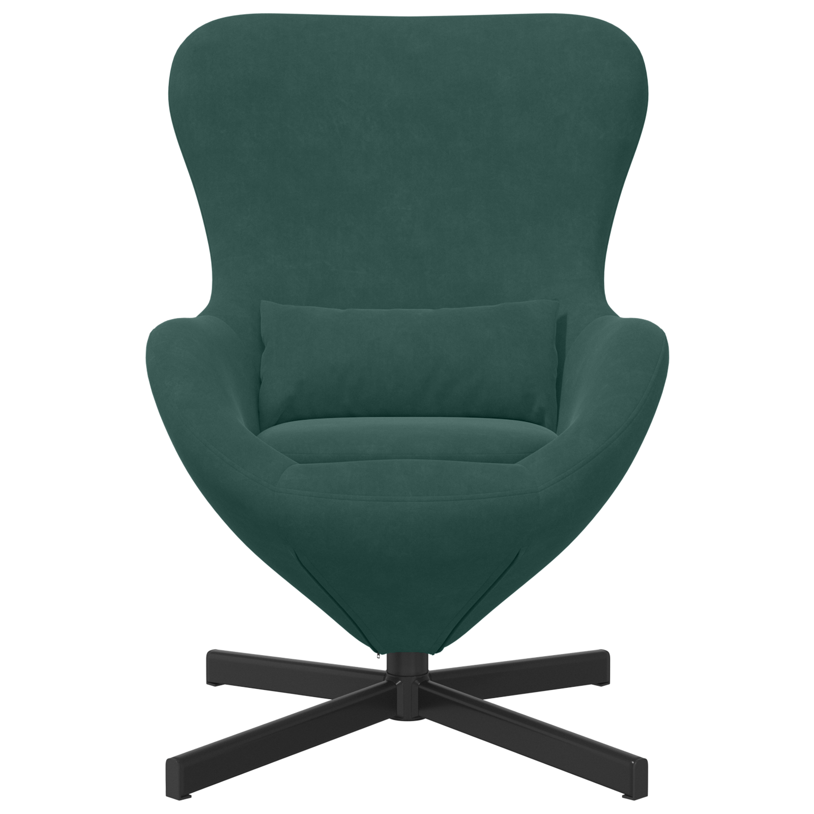Fotoliu tip ou, verde inchis, catifea — imaginea 4