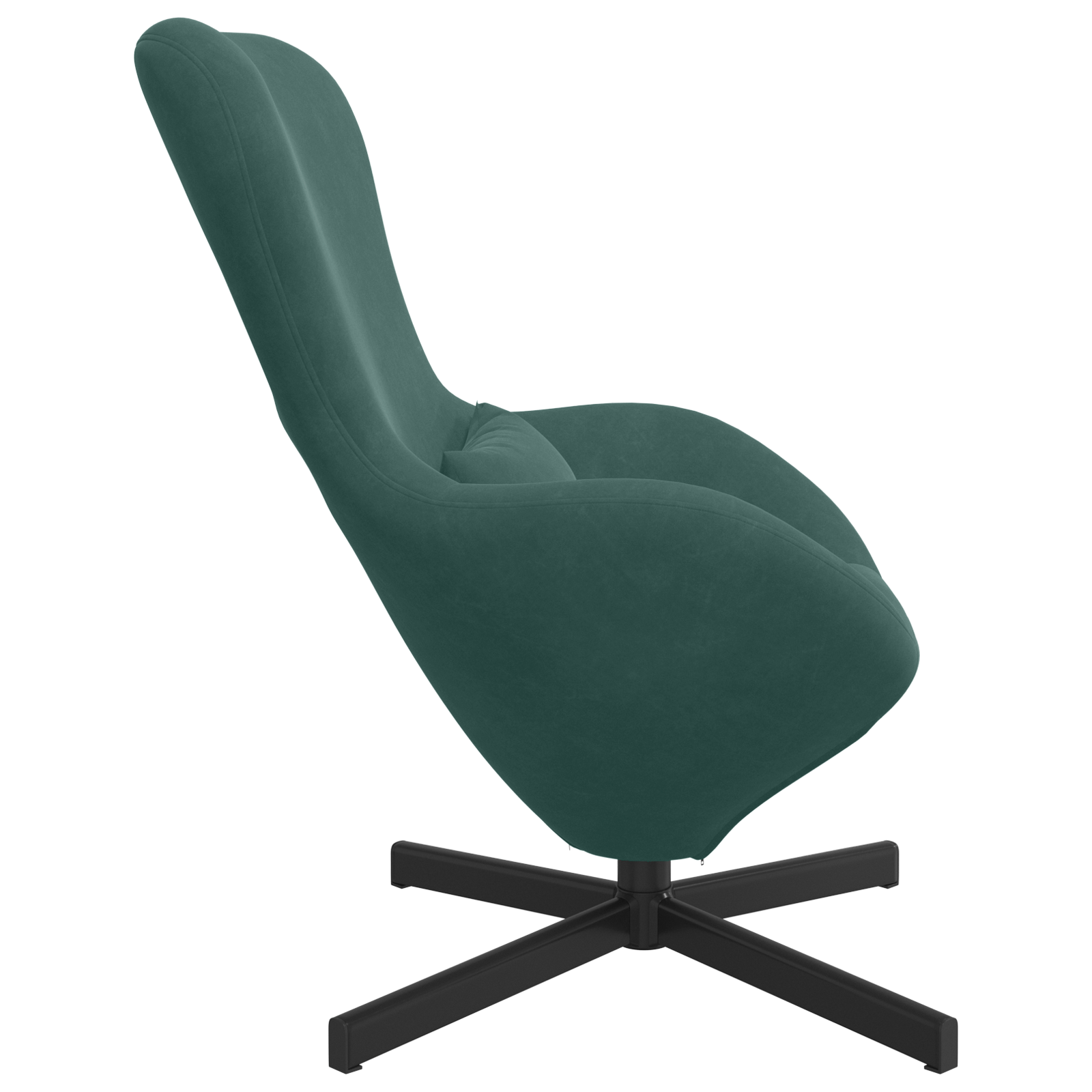 Fotoliu tip ou, verde inchis, catifea — imaginea 5