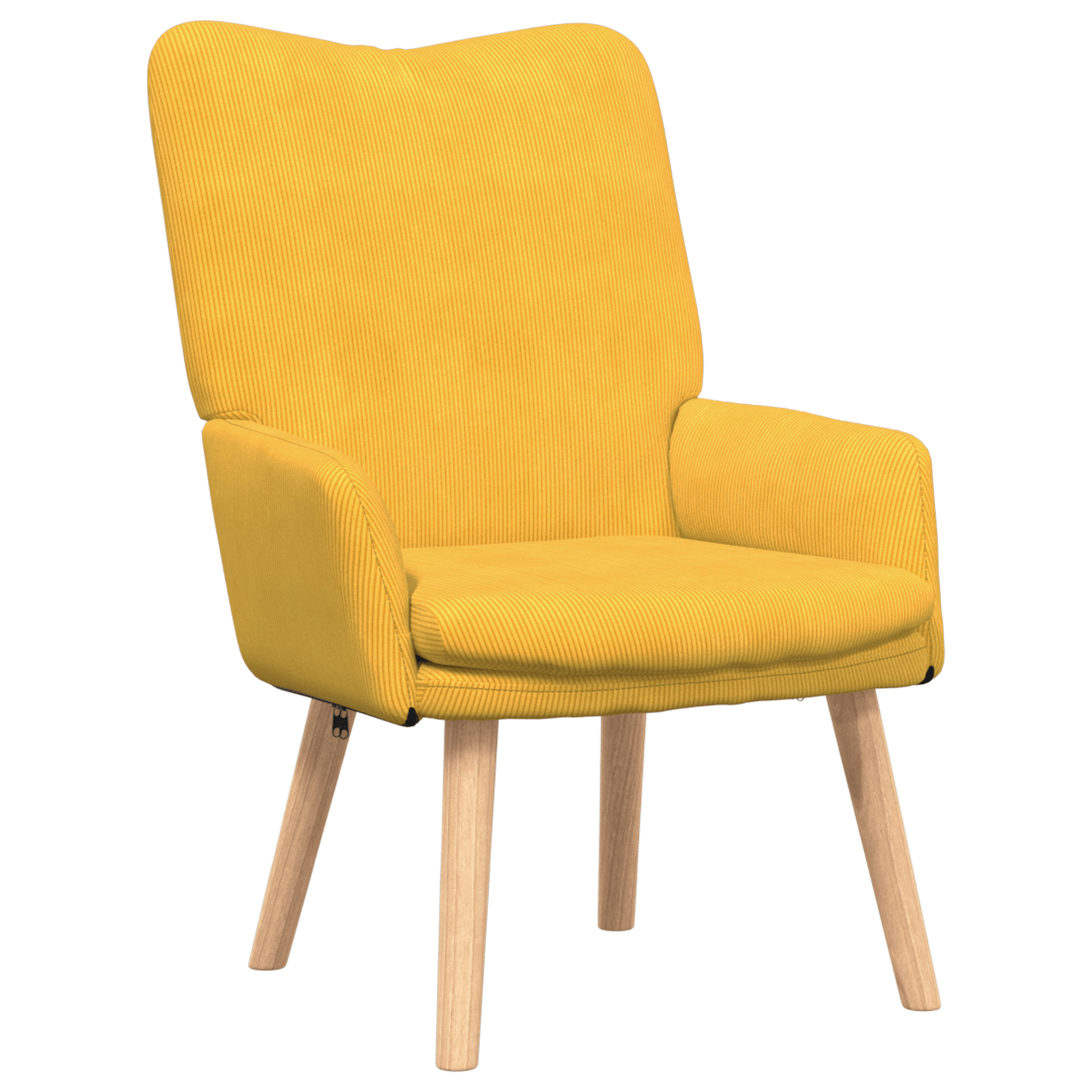 Fotoliu de relaxare, galben deschis, material raiat — imaginea 2
