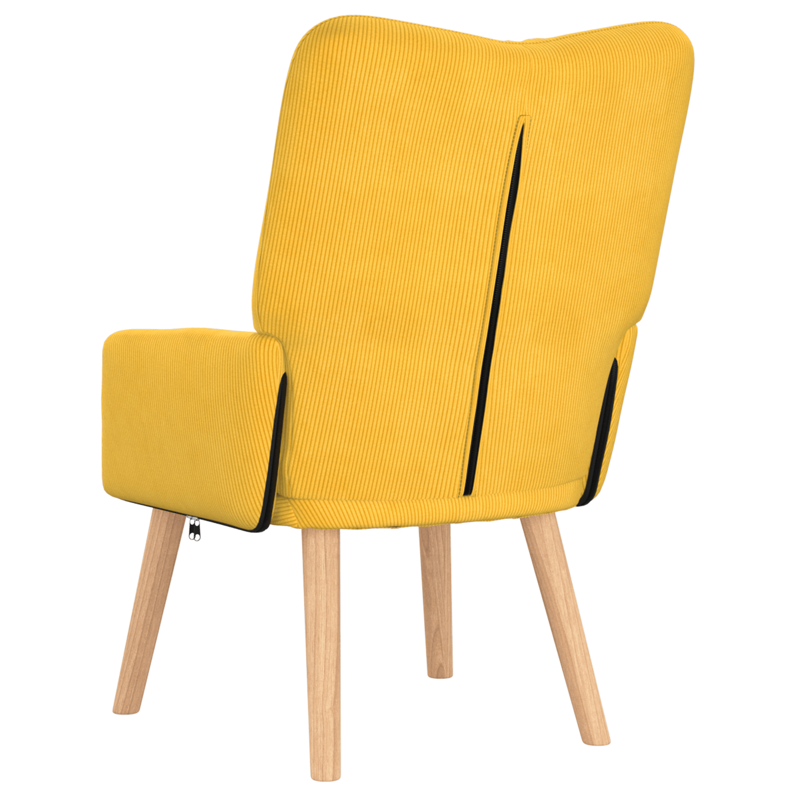 Fotoliu de relaxare, galben deschis, material raiat — imaginea 6