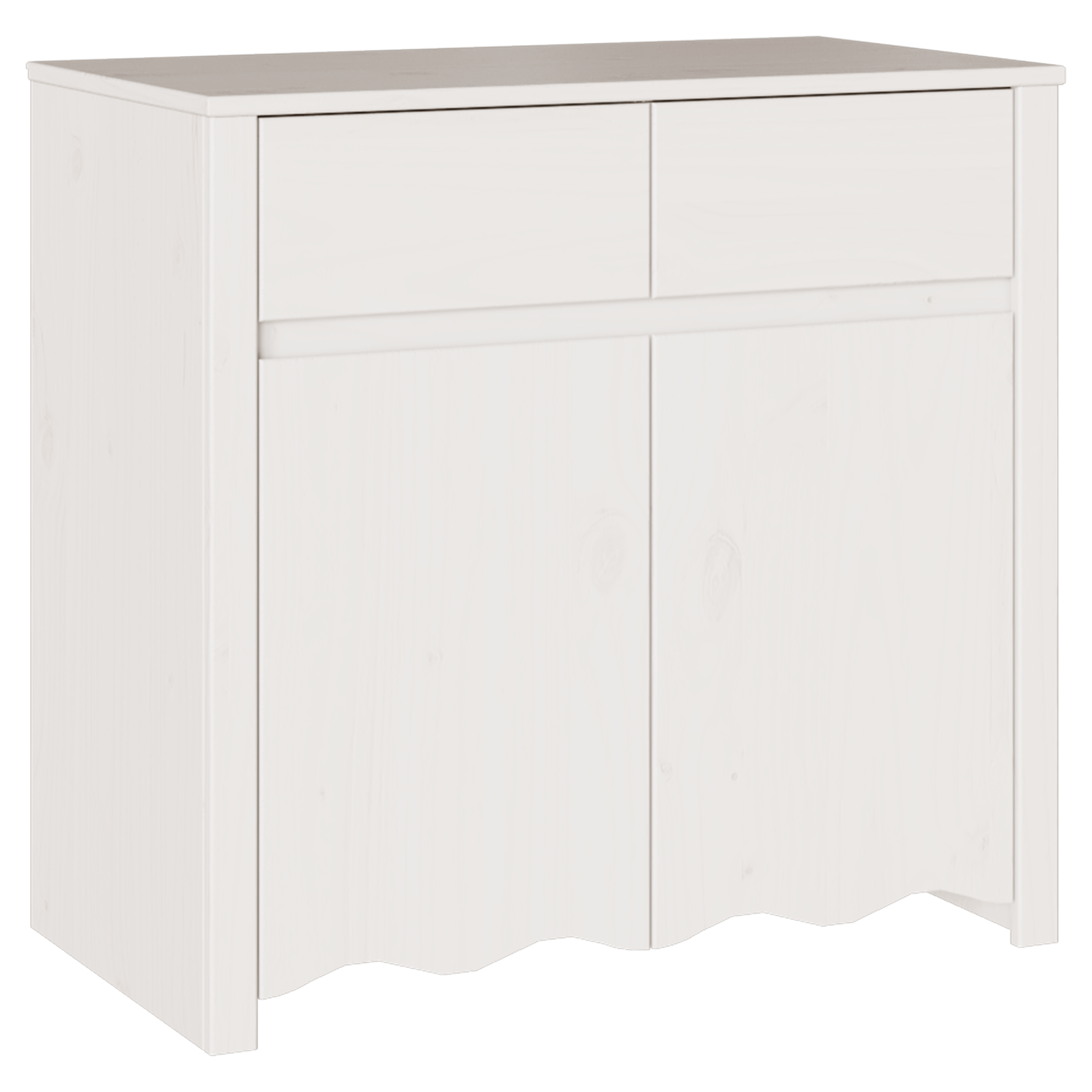 Dulap "DRAMMEN", alb, 79x43x75,5 cm, lemn masiv de pin — imaginea 2