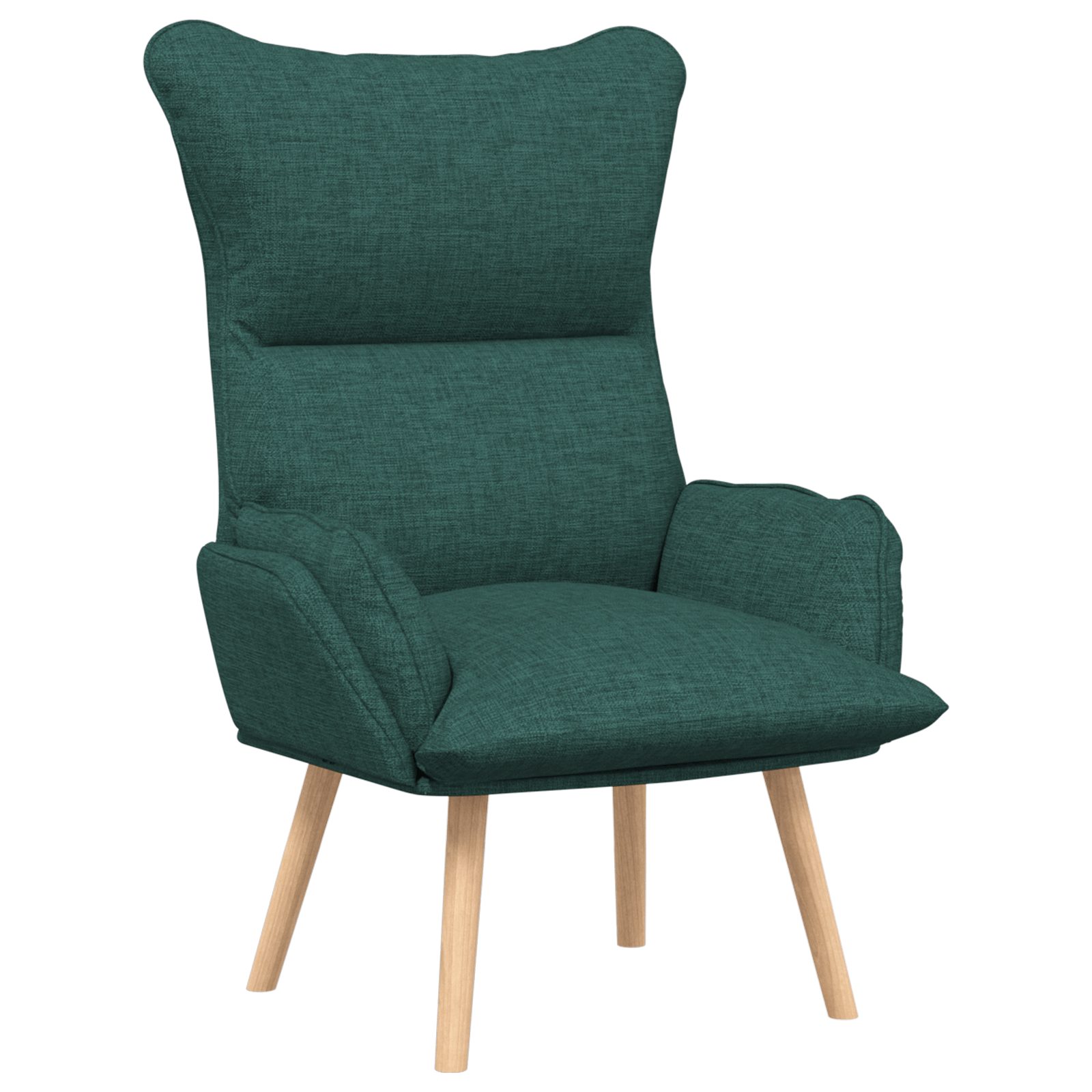 Fotoliu de relaxare, verde inchis, textil — imaginea 2