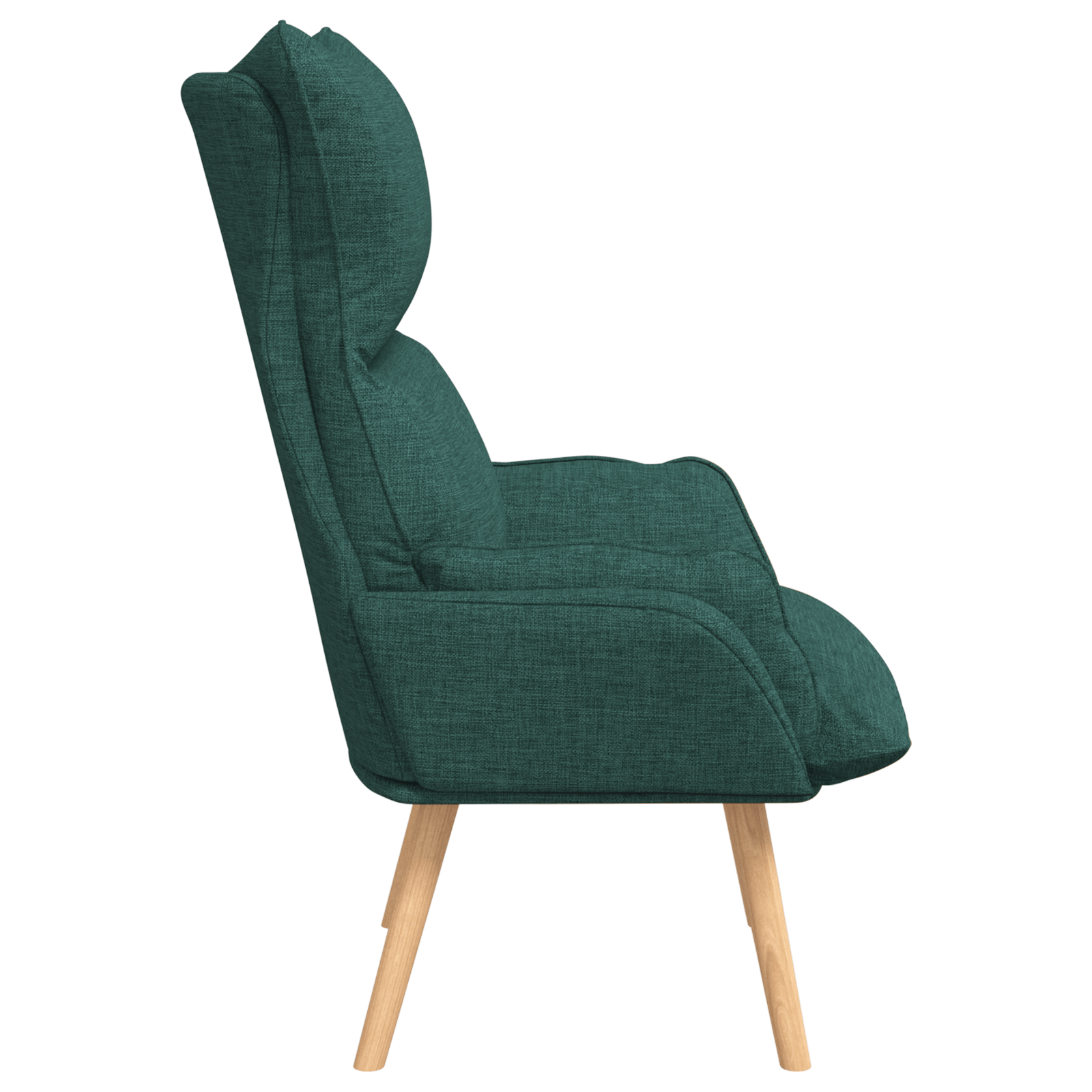 Fotoliu de relaxare, verde inchis, textil — imaginea 5