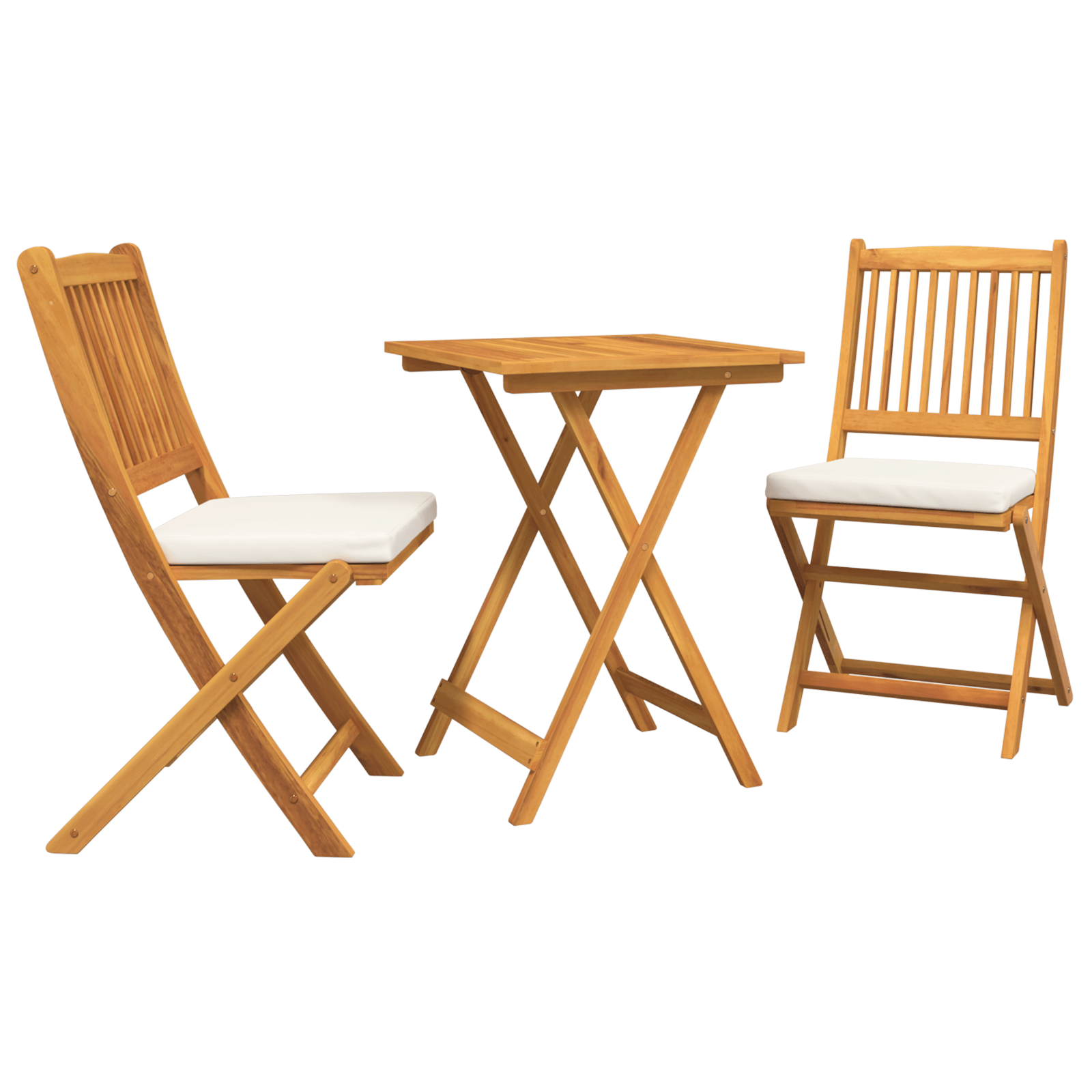 Set bistro de gradina, 3 piese, lemn masiv acacia — imaginea 2