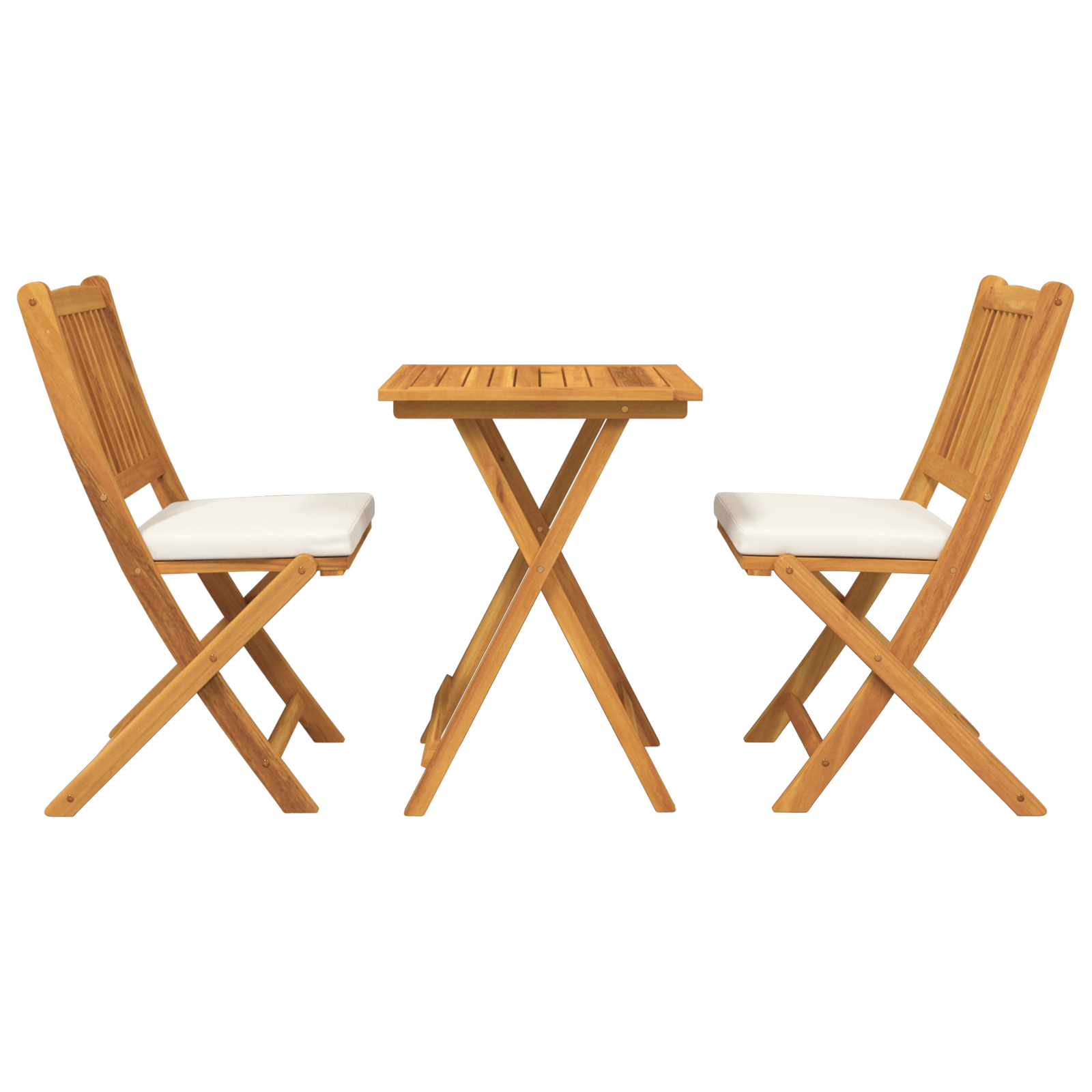 Set bistro de gradina, 3 piese, lemn masiv acacia — imaginea 7
