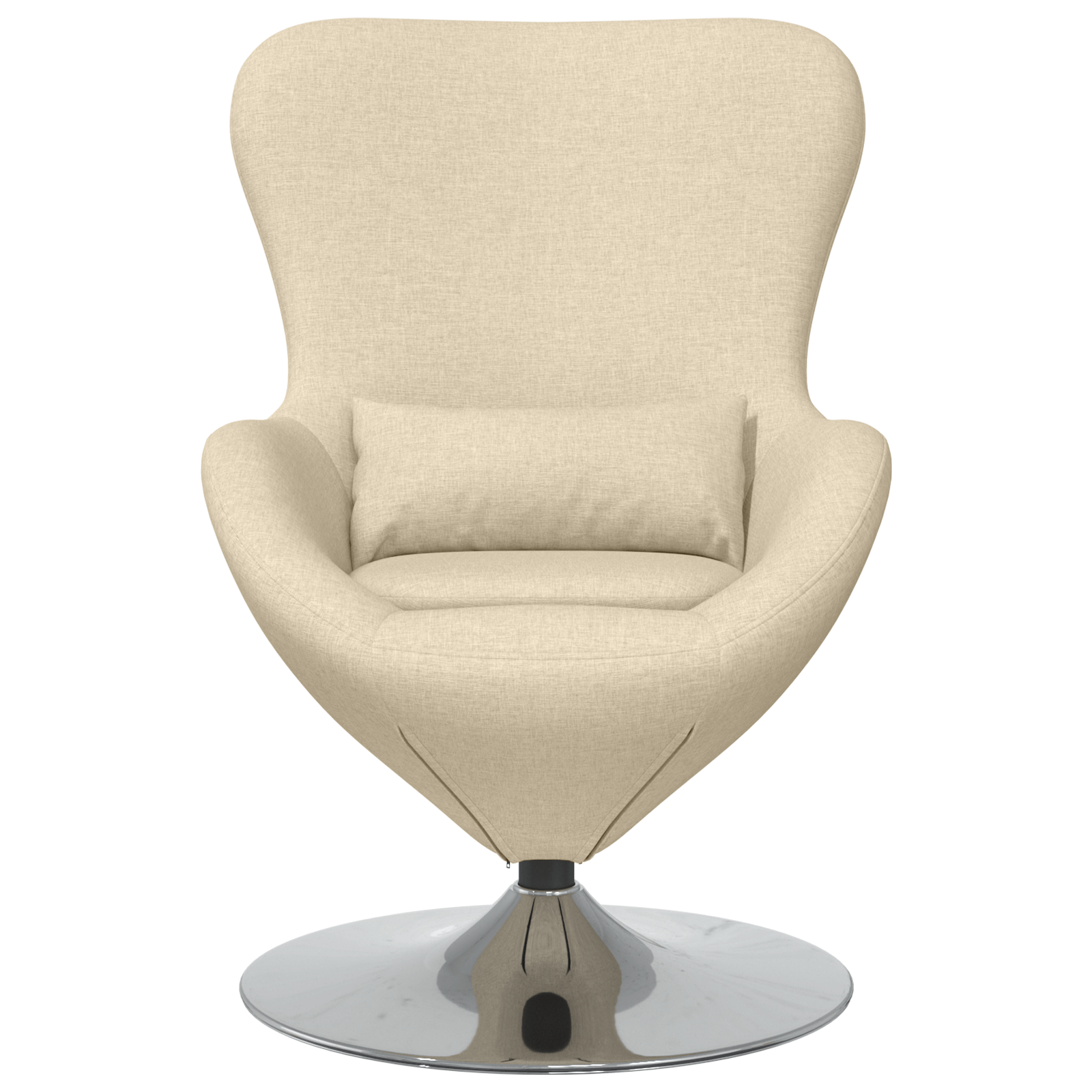 Fotoliu tip ou, crem, textil — imaginea 4