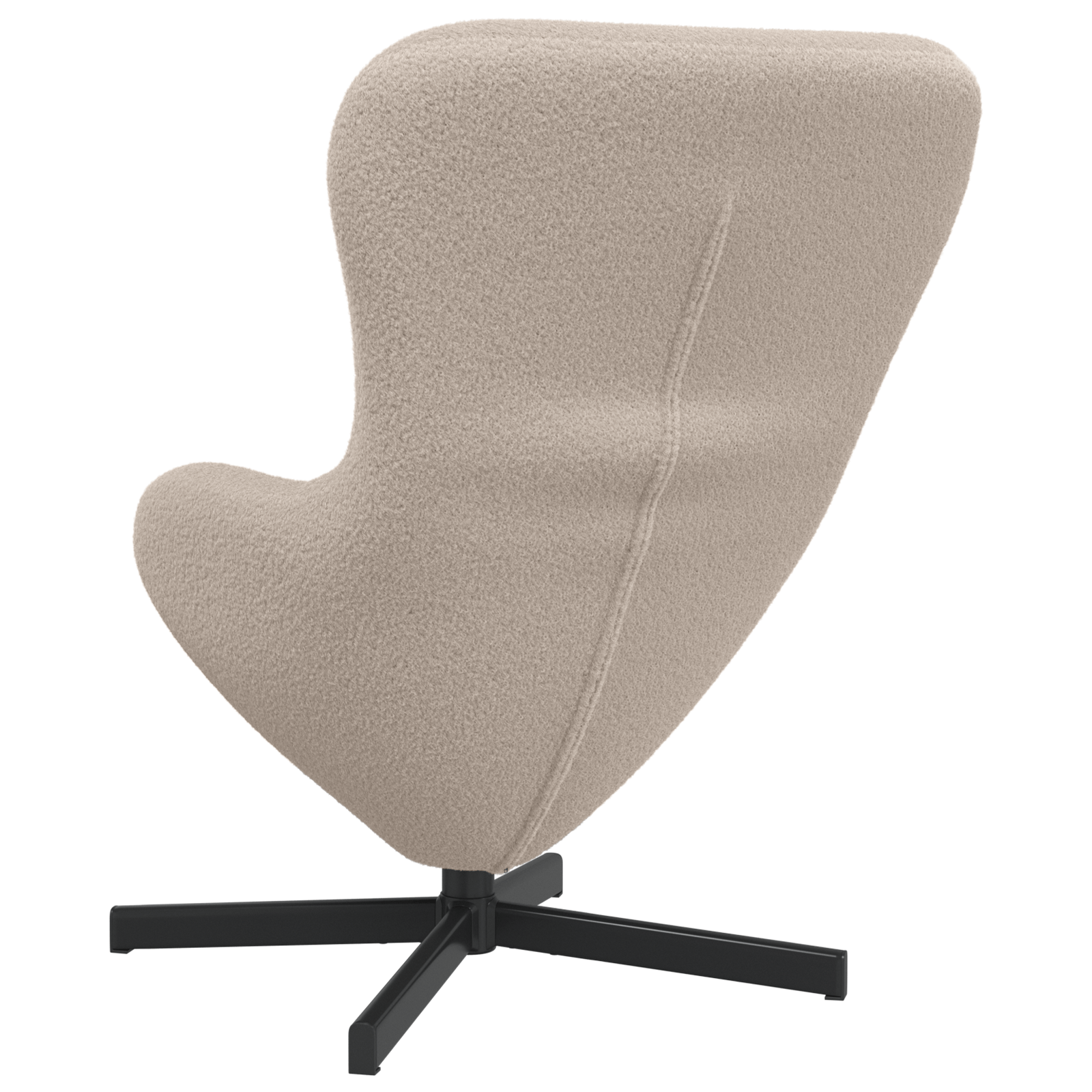 Fotoliu tip ou, gri deschis, material similar lana — imaginea 6