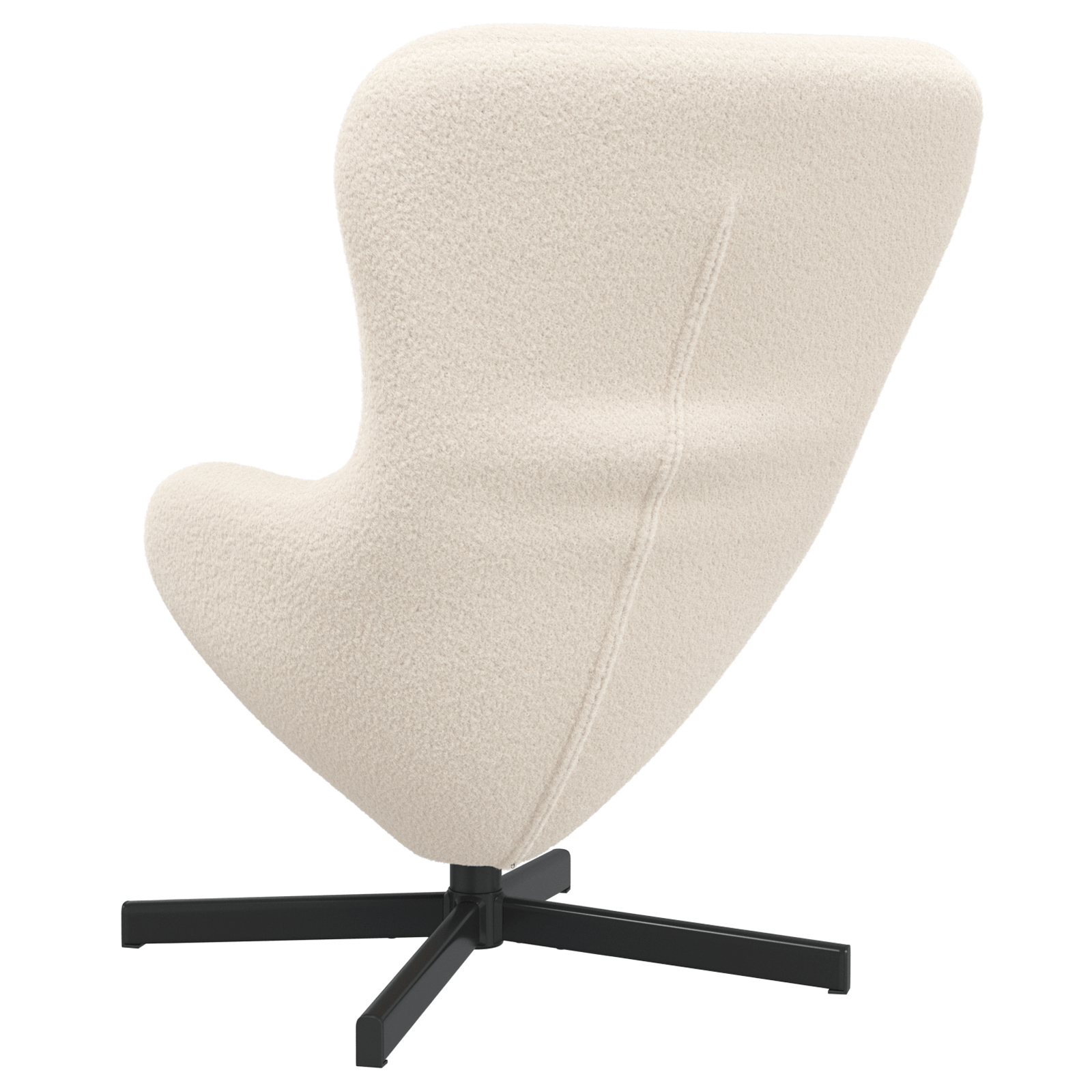 Fotoliu tip ou, crem, material similar lana — imaginea 6