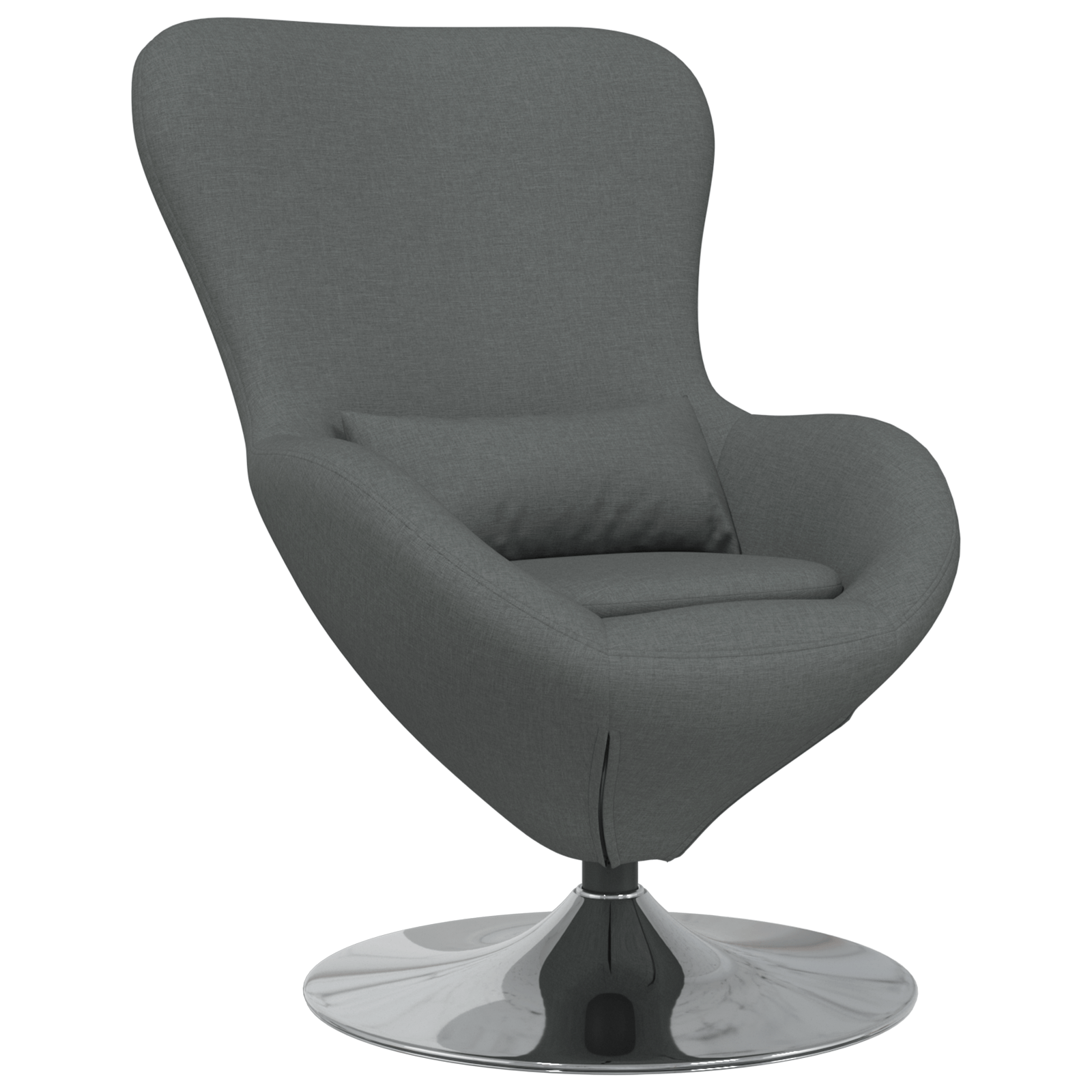 Fotoliu tip ou, gri inchis, textil — imaginea 2