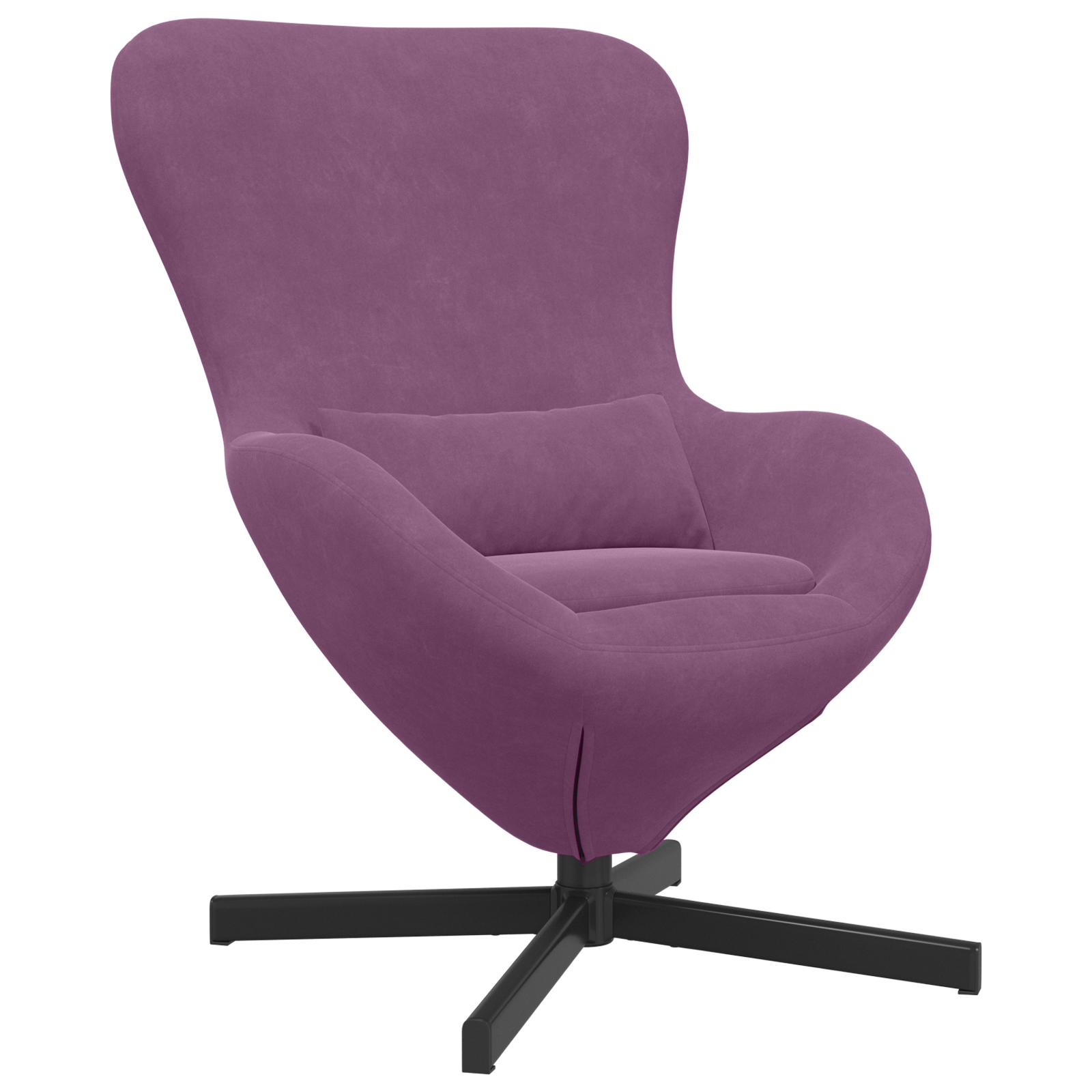 Fotoliu tip ou, violet, catifea — imaginea 2