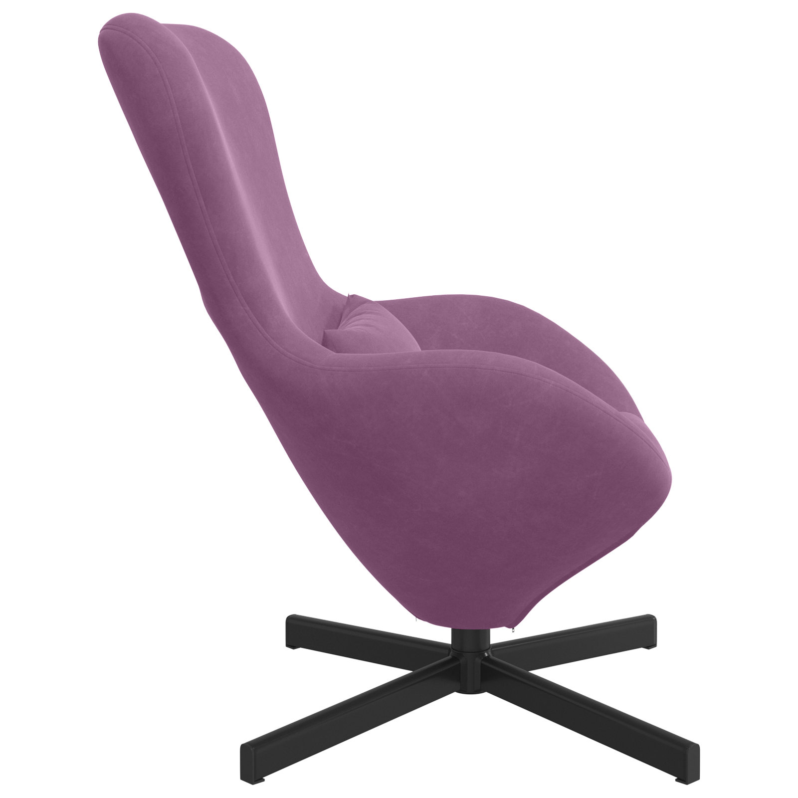 Fotoliu tip ou, violet, catifea — imaginea 5