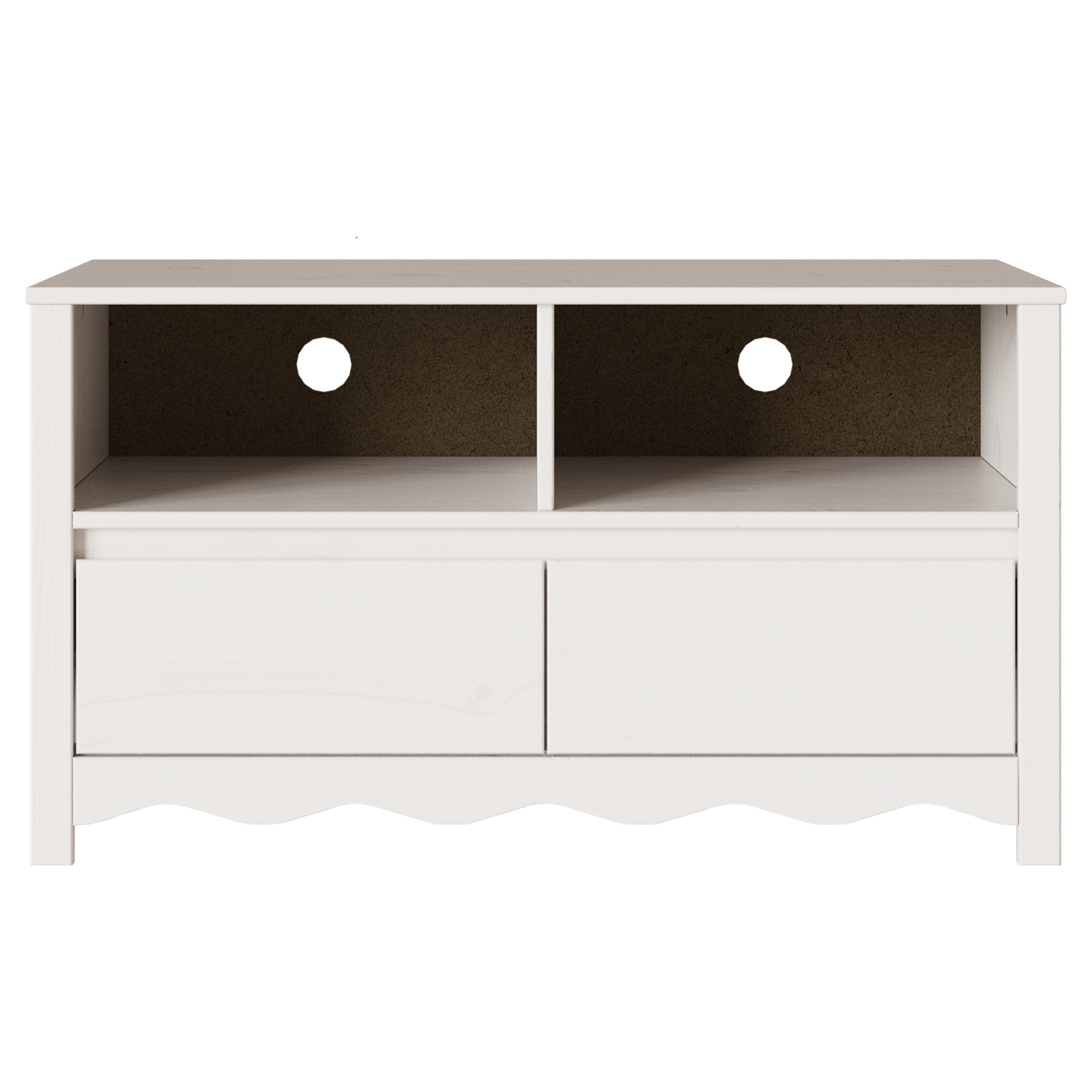 Dulap TV "DRAMMEN", alb, 99x43x55 cm, lemn masiv de pin — imaginea 7
