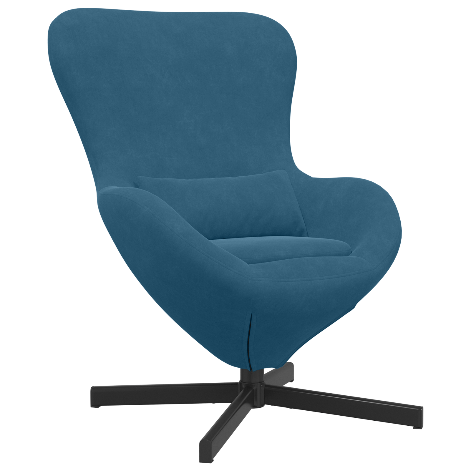Fotoliu tip ou, albastru, textil — imaginea 2