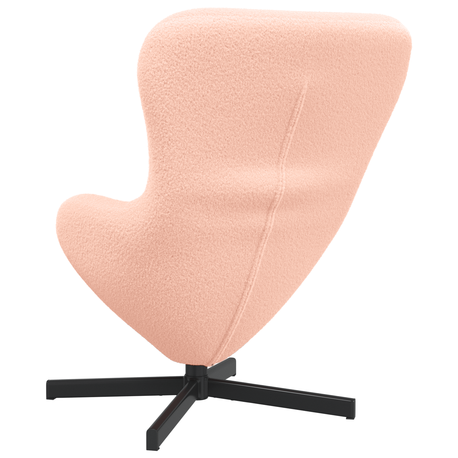 Fotoliu tip ou, roz, material similar lana — imaginea 6