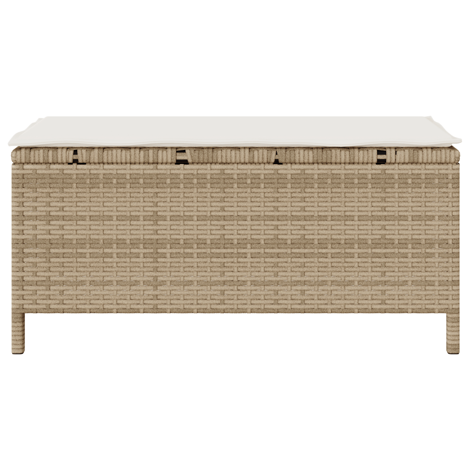 Set mobilier gradina, 3 piese, perne bej, poliratan & acacia — imaginea 8