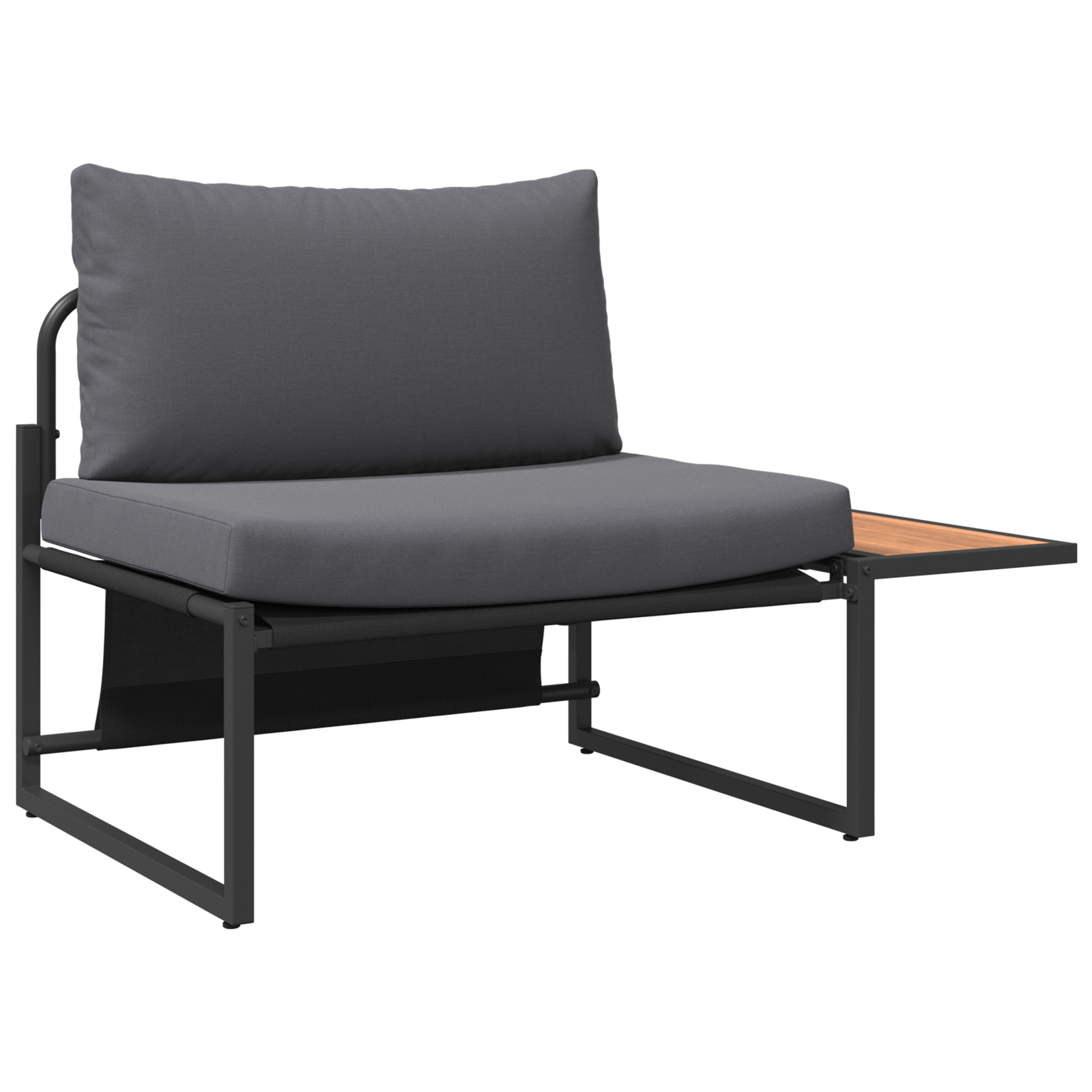 Set mobilier de gradina, 2 piese, single cu perne antracit — imaginea 5
