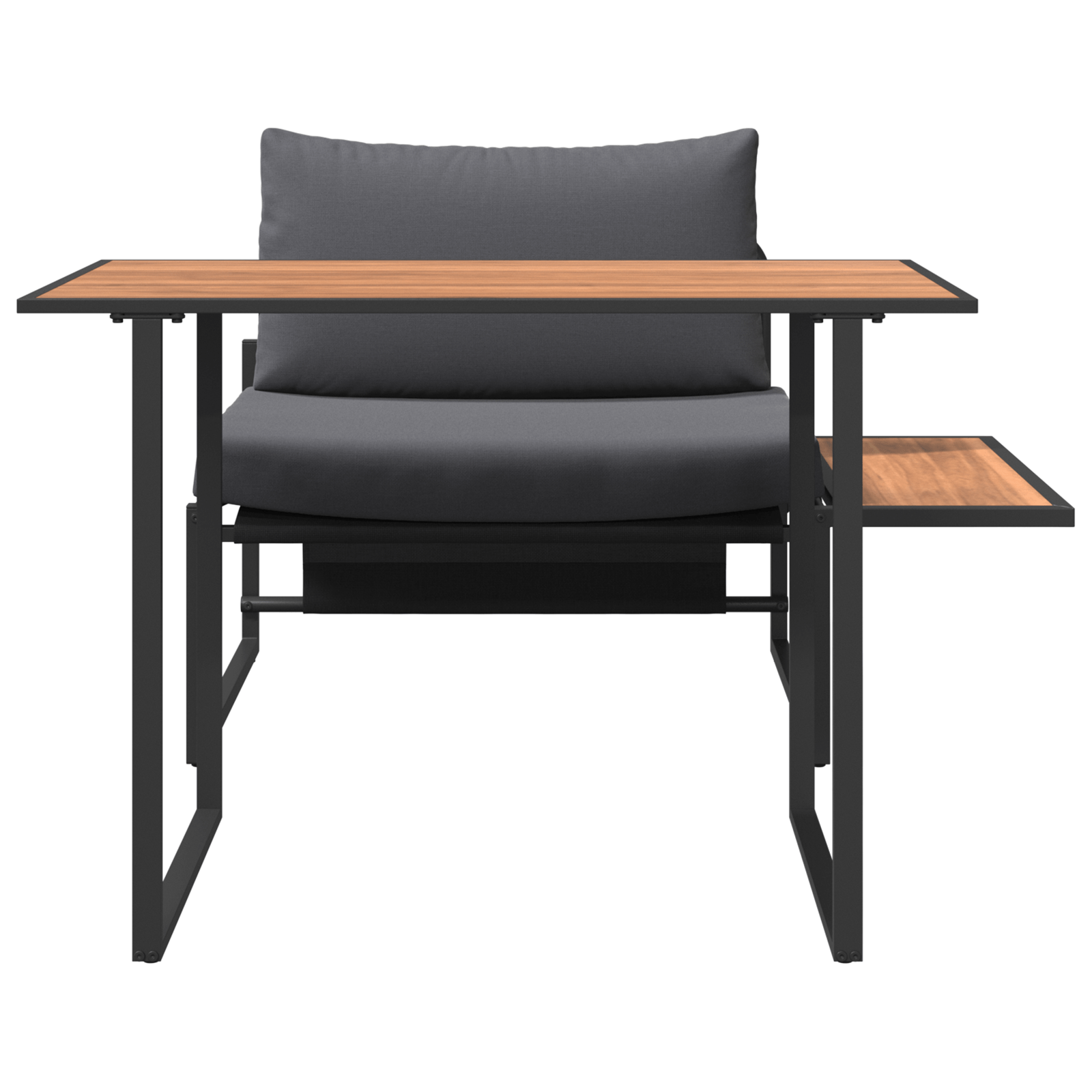 Set mobilier de gradina, 2 piese, single cu perne antracit — imaginea 7