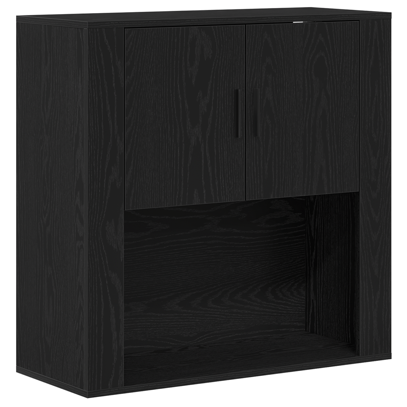 Dulap de perete, stejar negru, 80x33x80 cm, lemn prelucrat — imaginea 2