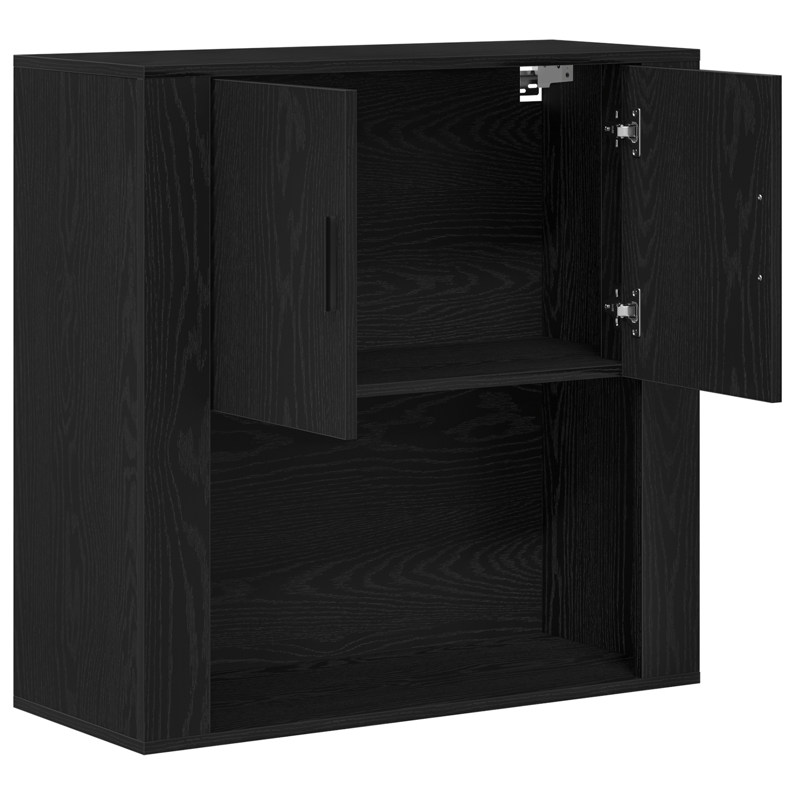 Dulap de perete, stejar negru, 80x33x80 cm, lemn prelucrat — imaginea 5