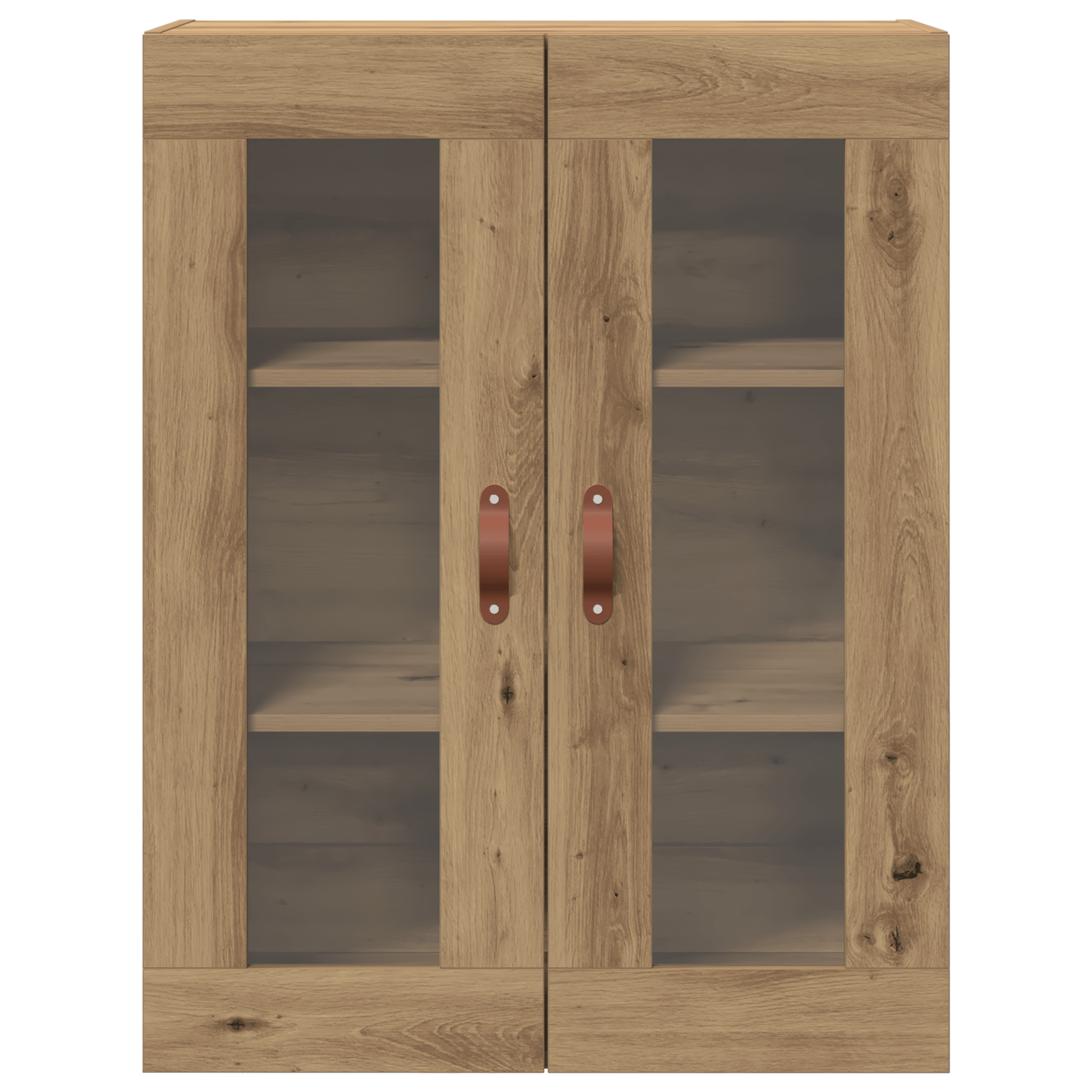 Dulap de perete, usi din sticla, stejar artizanal 69,5x34x90 cm — imaginea 6