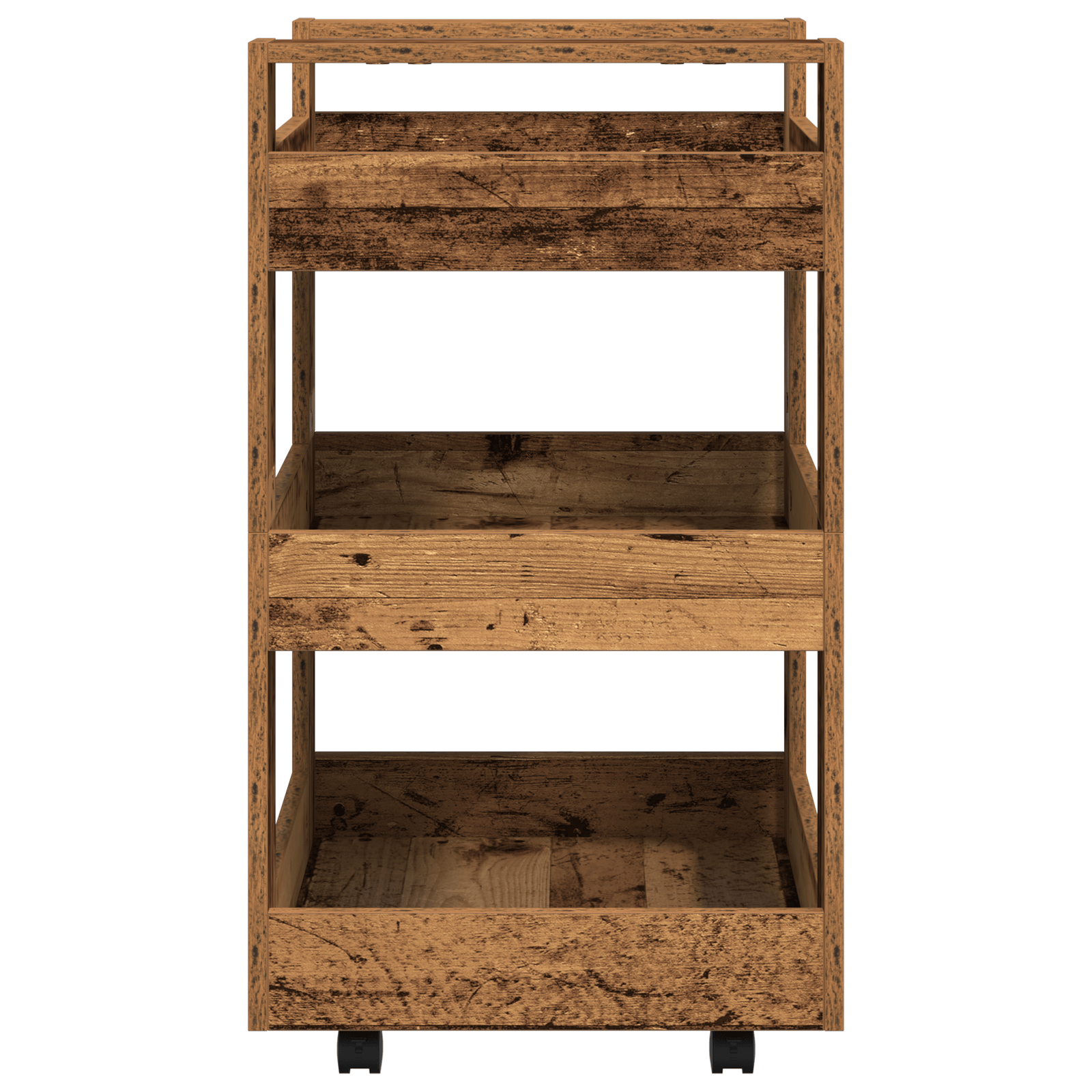Carucior de bucatarie, lemn vechi, 60x45x80 cm, lemn prelucrat — imaginea 6