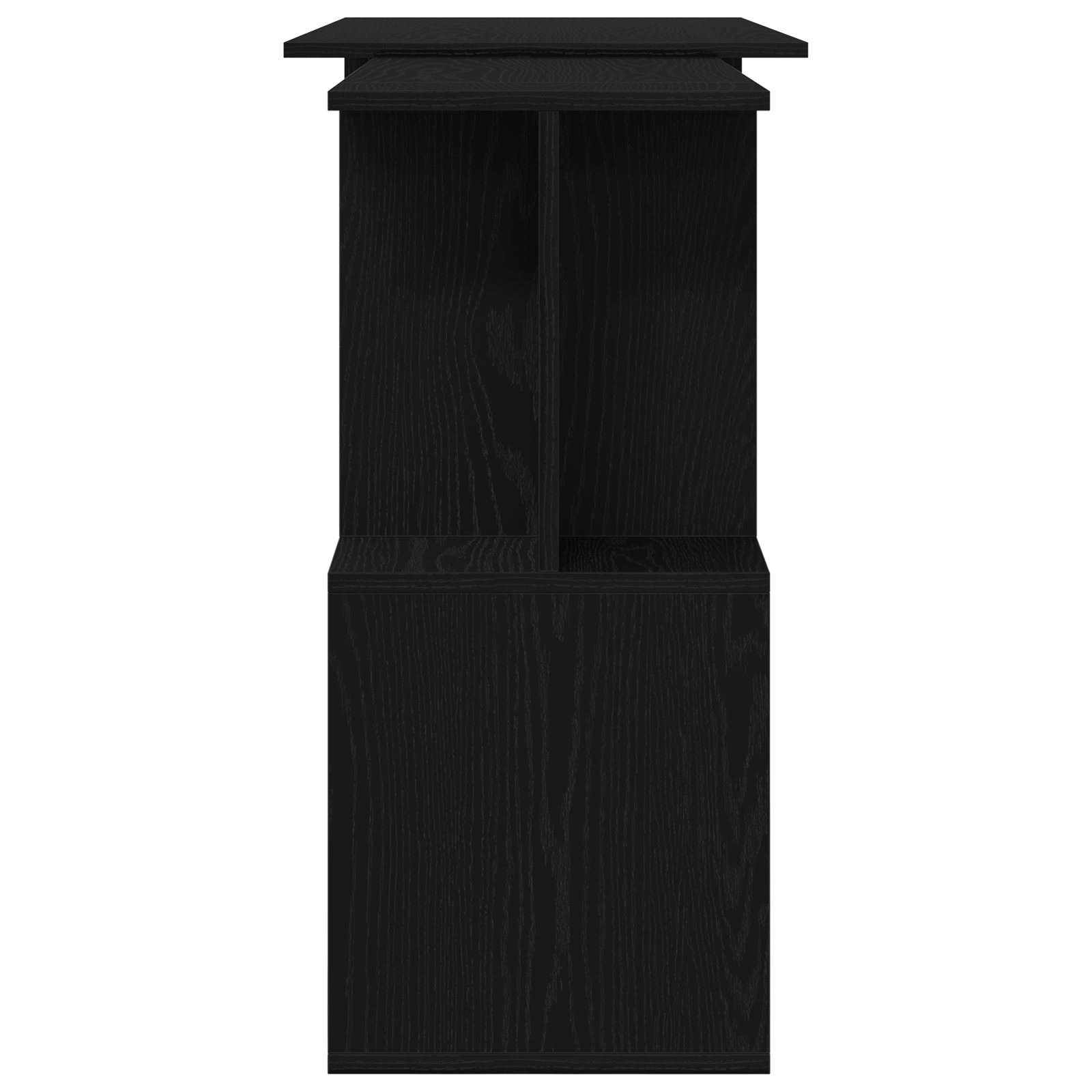 Birou Negru Stejar 200x50x76 cm Lemn Prelucrat — imaginea 7