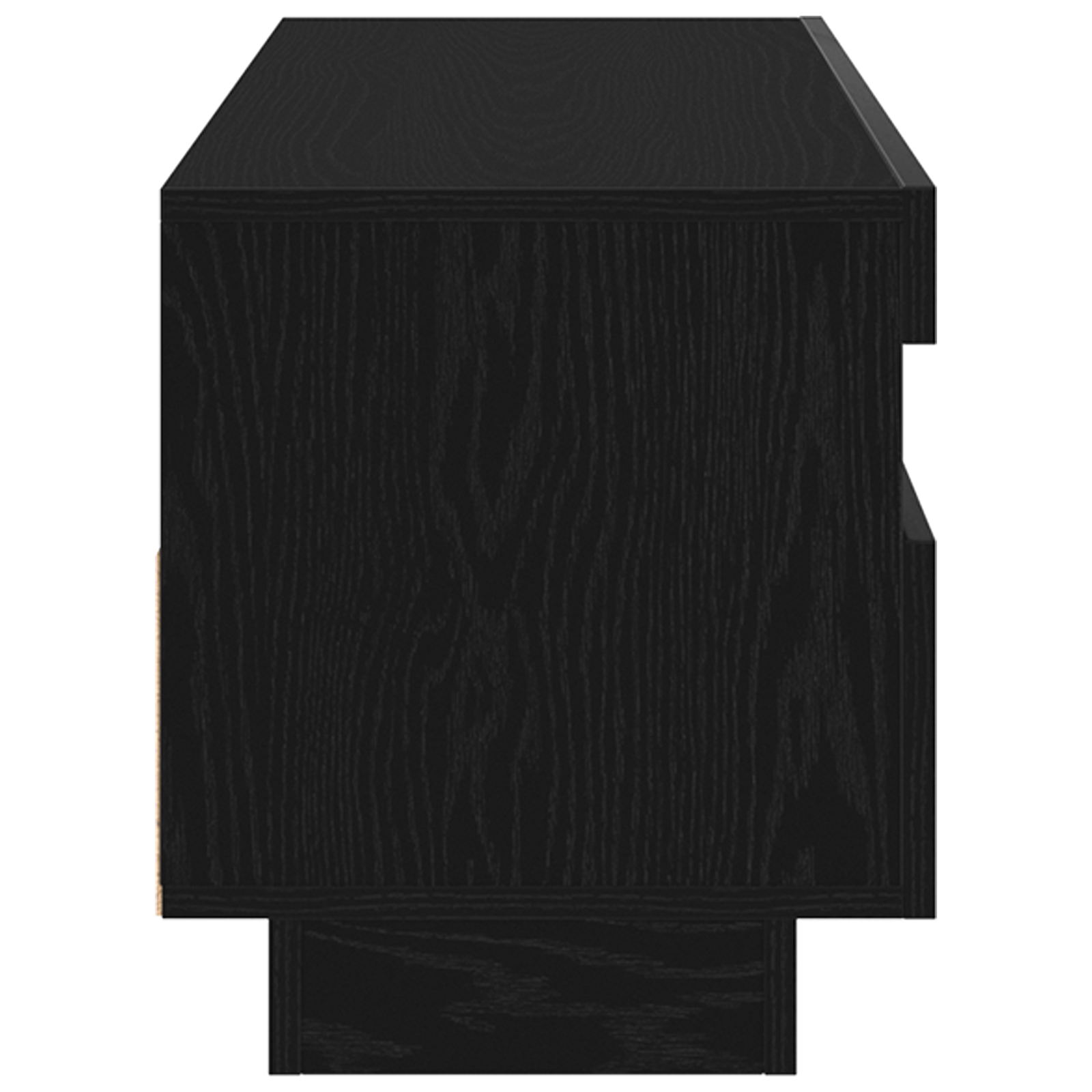 Dulap TV cu lumini LED Negru Stejar 80x35x40 cm Lemn prelucrat — imaginea 8