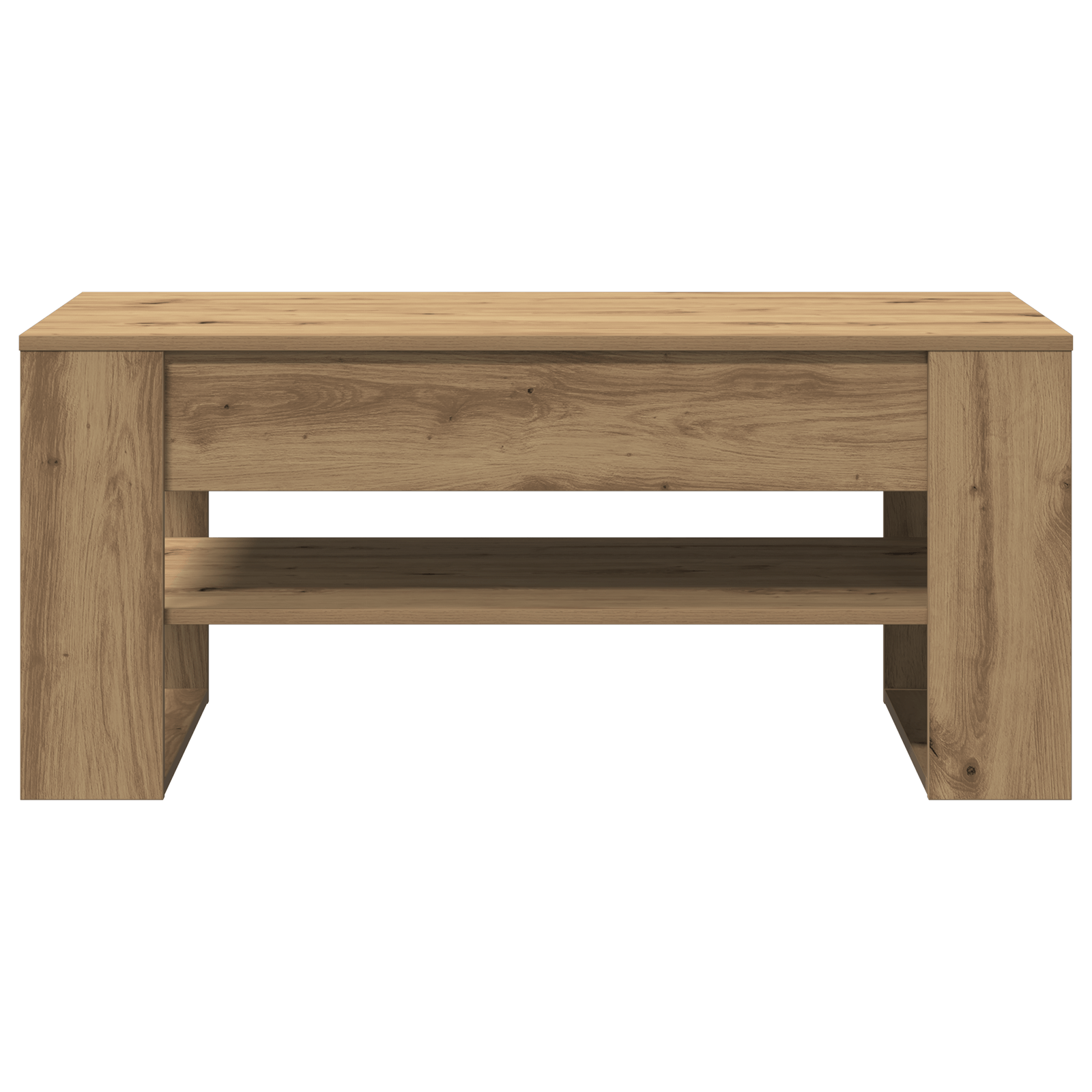 Masuta de cafea, stejar artizanal, 102x55x45 cm, lemn prelucrat — imaginea 6
