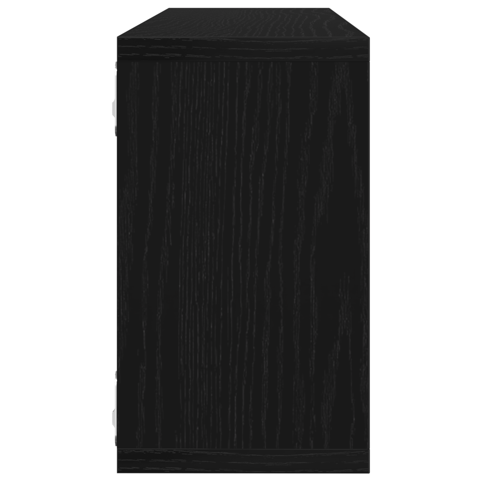 Polite - Set de 2, Stejar Negru, 80x15x26 cm, Fabricate din Lemn Prelucrat — imaginea 8