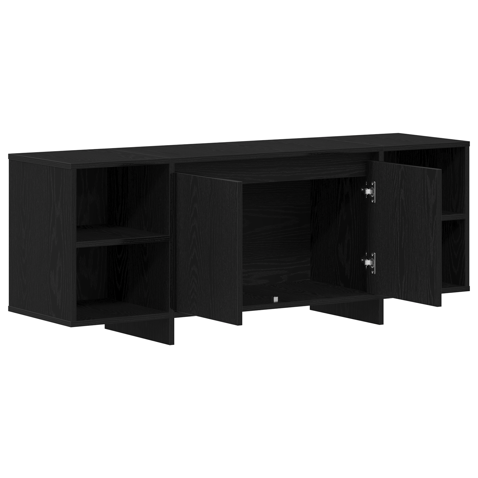 Suport TV - Stejar Negru - 120x30x40.5 cm - Fabricat din Lemn Prelucrat — imaginea 5