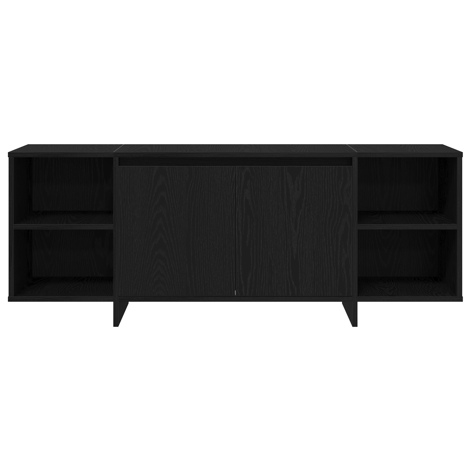 Suport TV - Stejar Negru - 120x30x40.5 cm - Fabricat din Lemn Prelucrat — imaginea 6