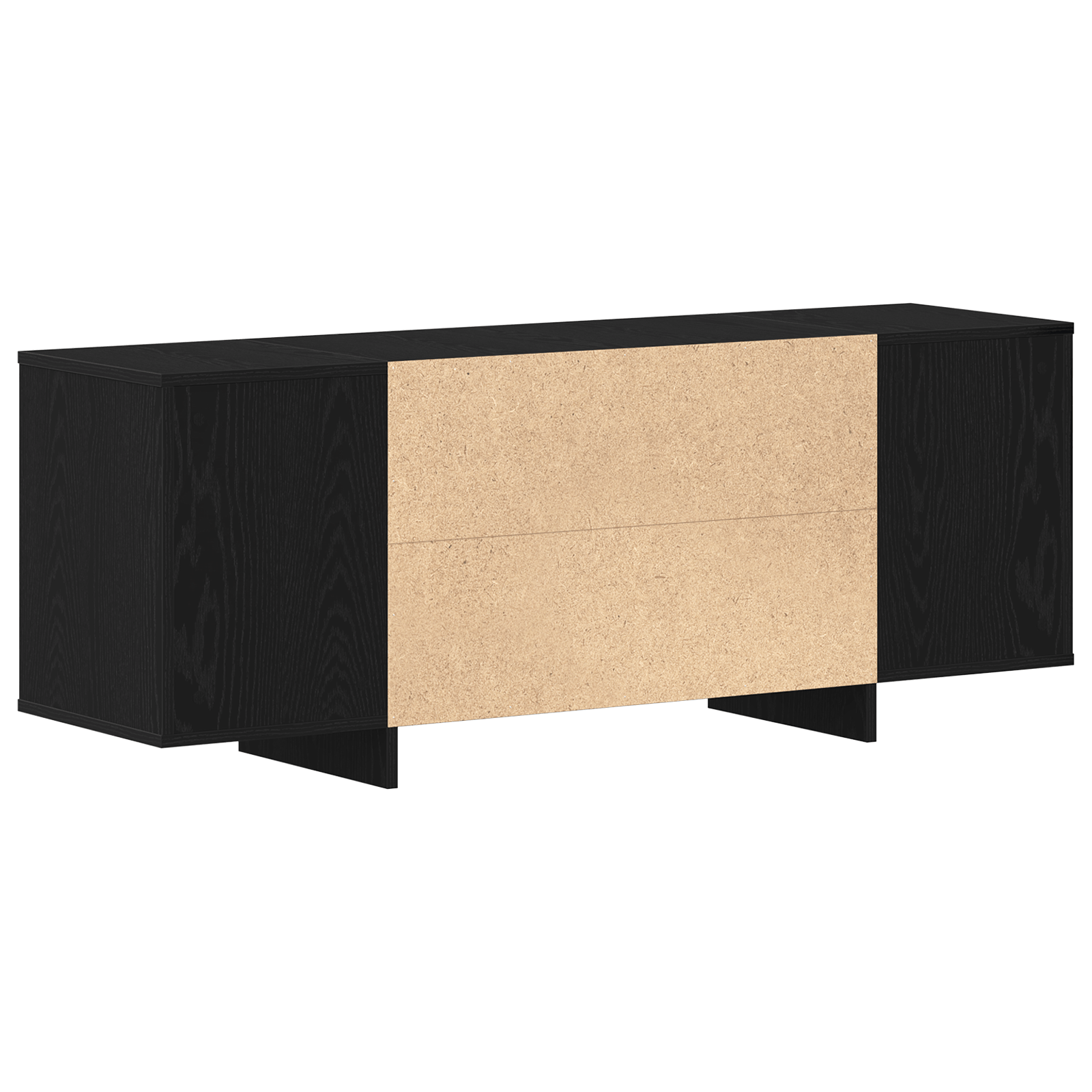 Suport TV - Stejar Negru - 120x30x40.5 cm - Fabricat din Lemn Prelucrat — imaginea 8