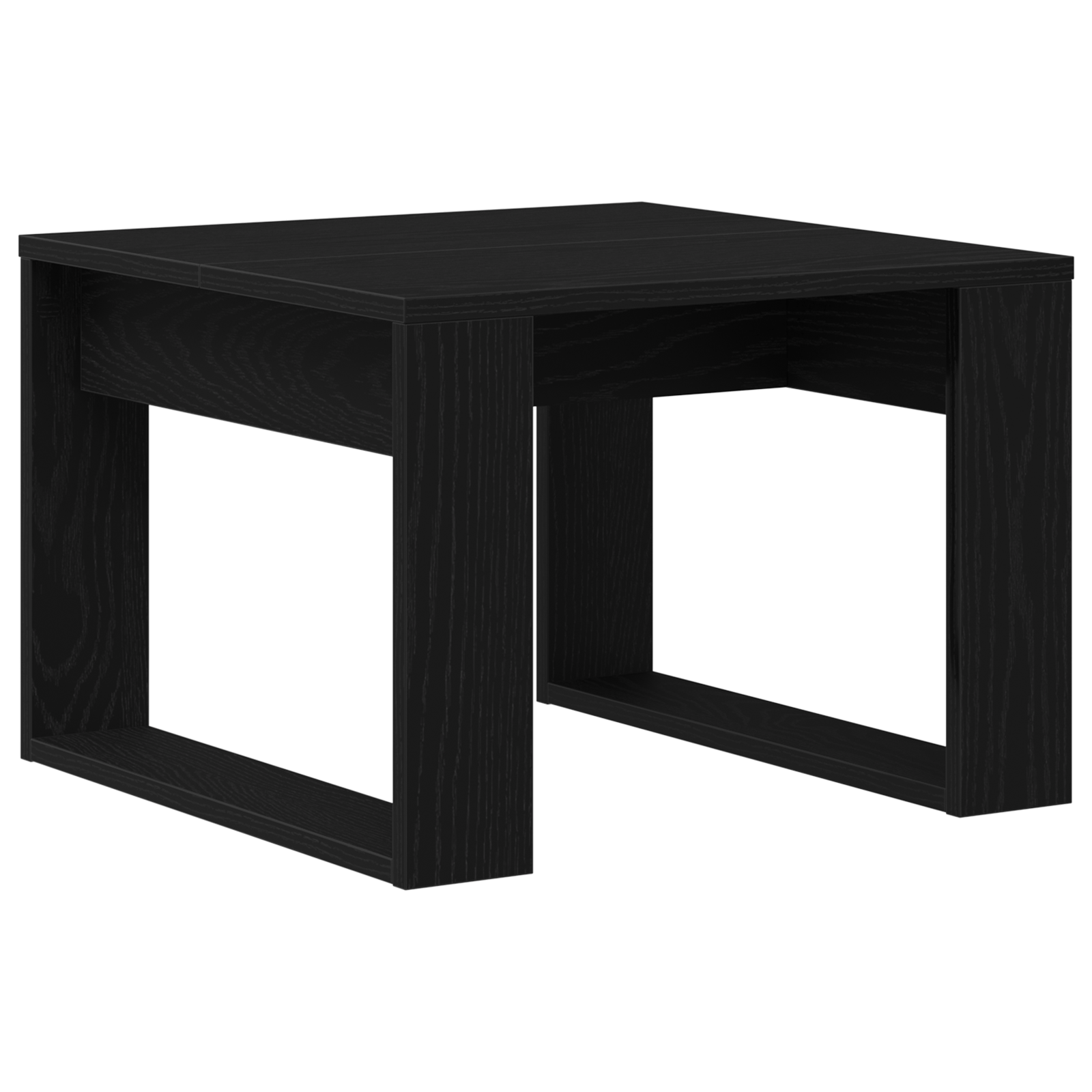Masa laterala din stejar negru - 50x50x35 cm, din lemn ingineresc — imaginea 5