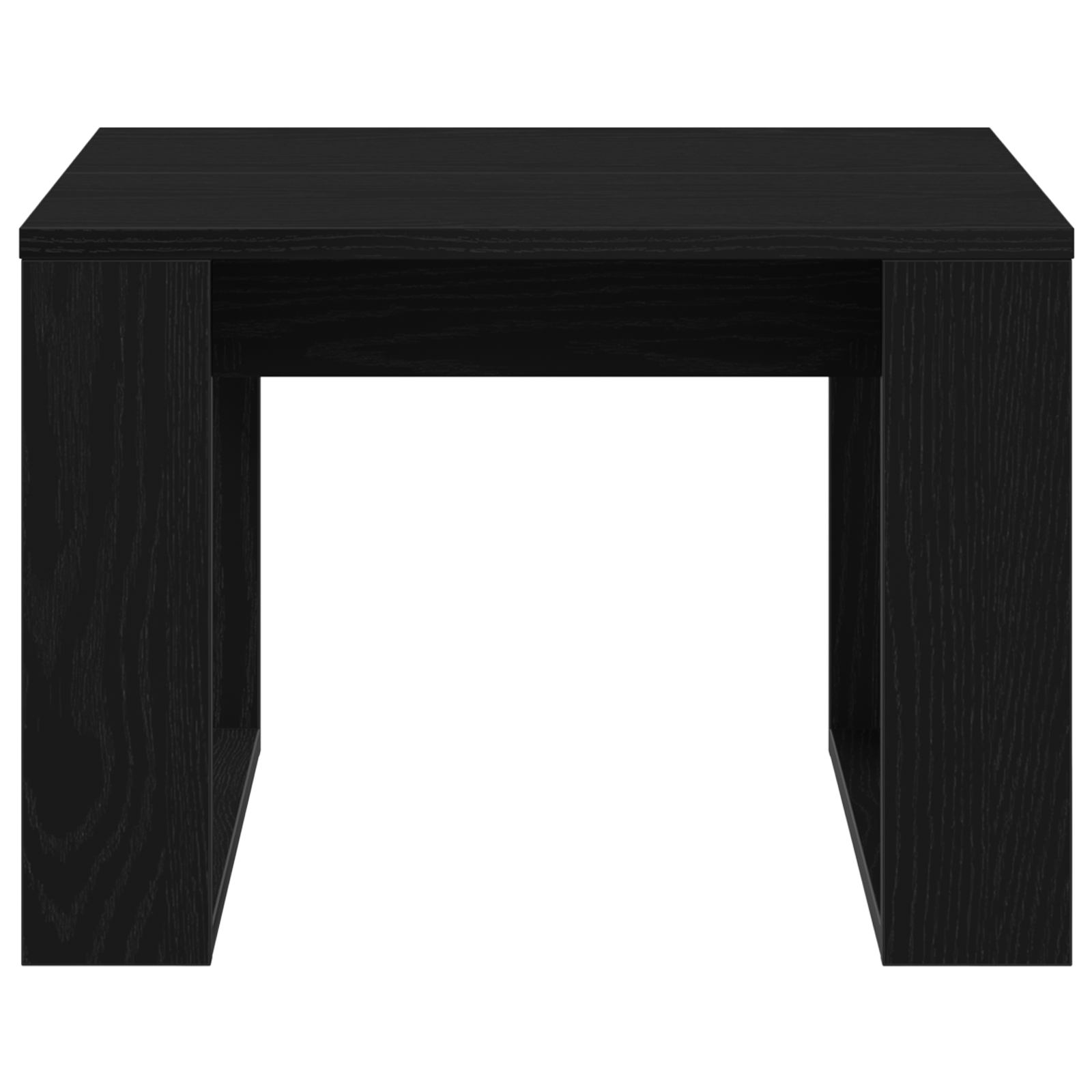 Masa laterala din stejar negru - 50x50x35 cm, din lemn ingineresc — imaginea 6