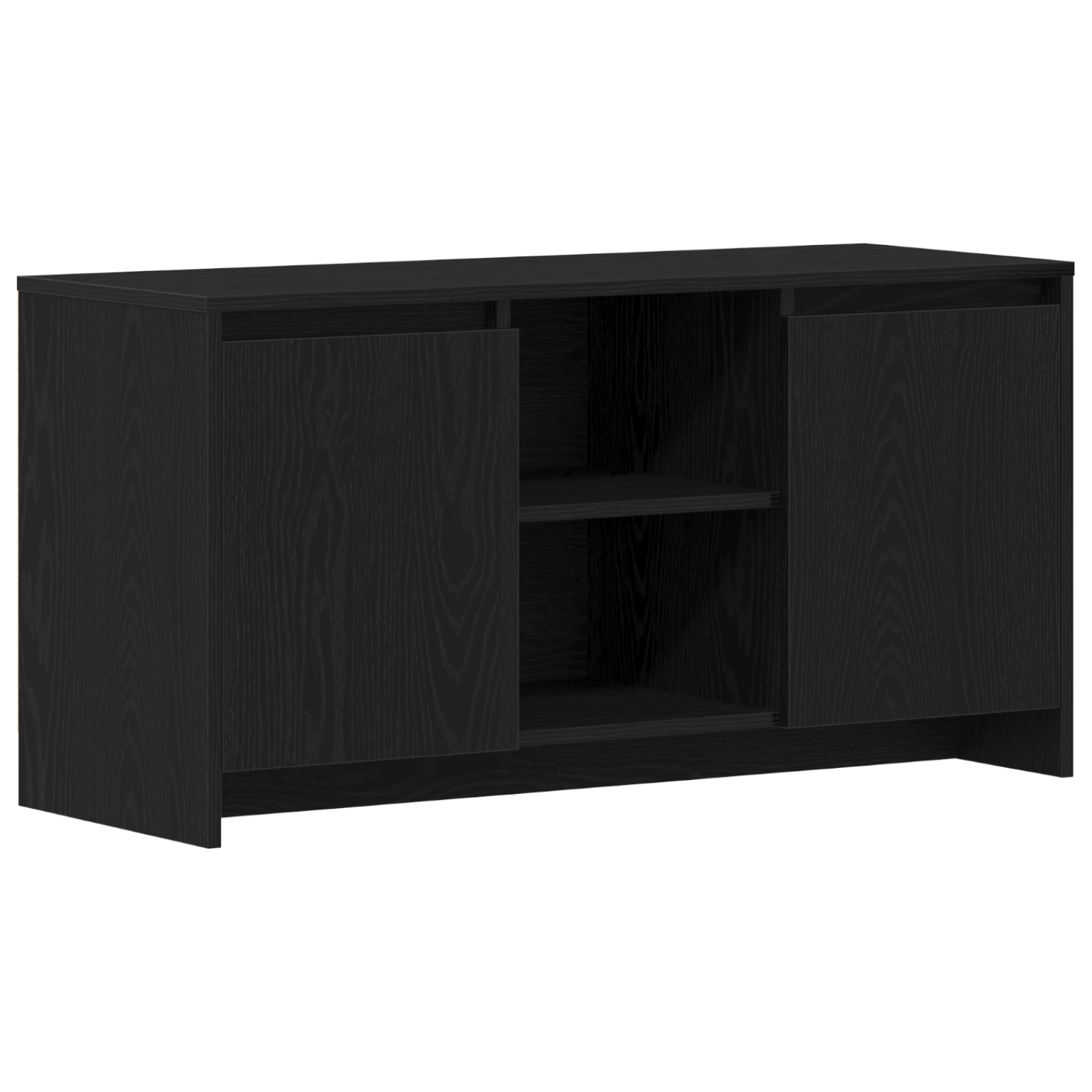 Dulap TV Negru, Stejar, 102x37,5x52,5 cm, Lemn prelucrat — imaginea 2