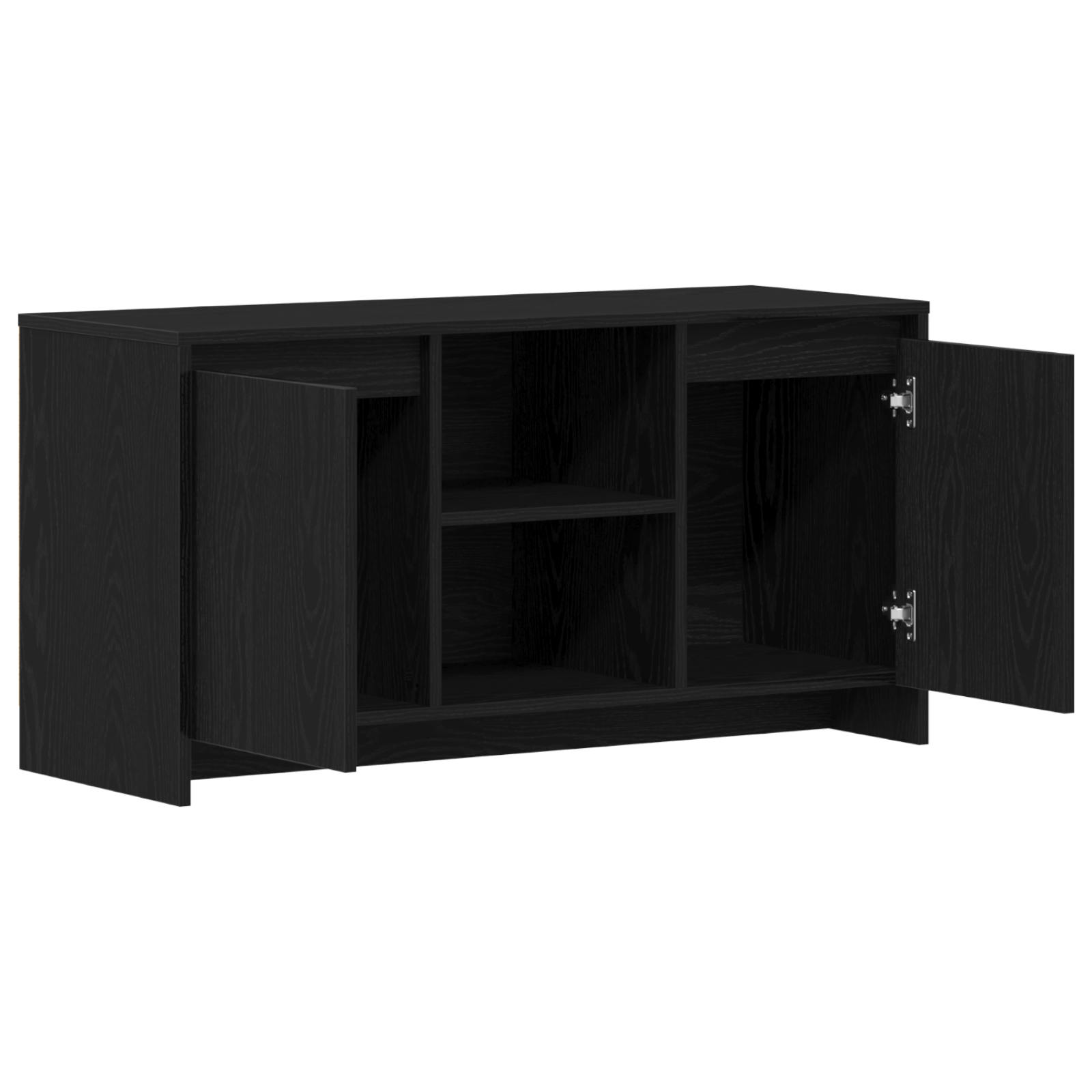 Dulap TV Negru, Stejar, 102x37,5x52,5 cm, Lemn prelucrat — imaginea 5
