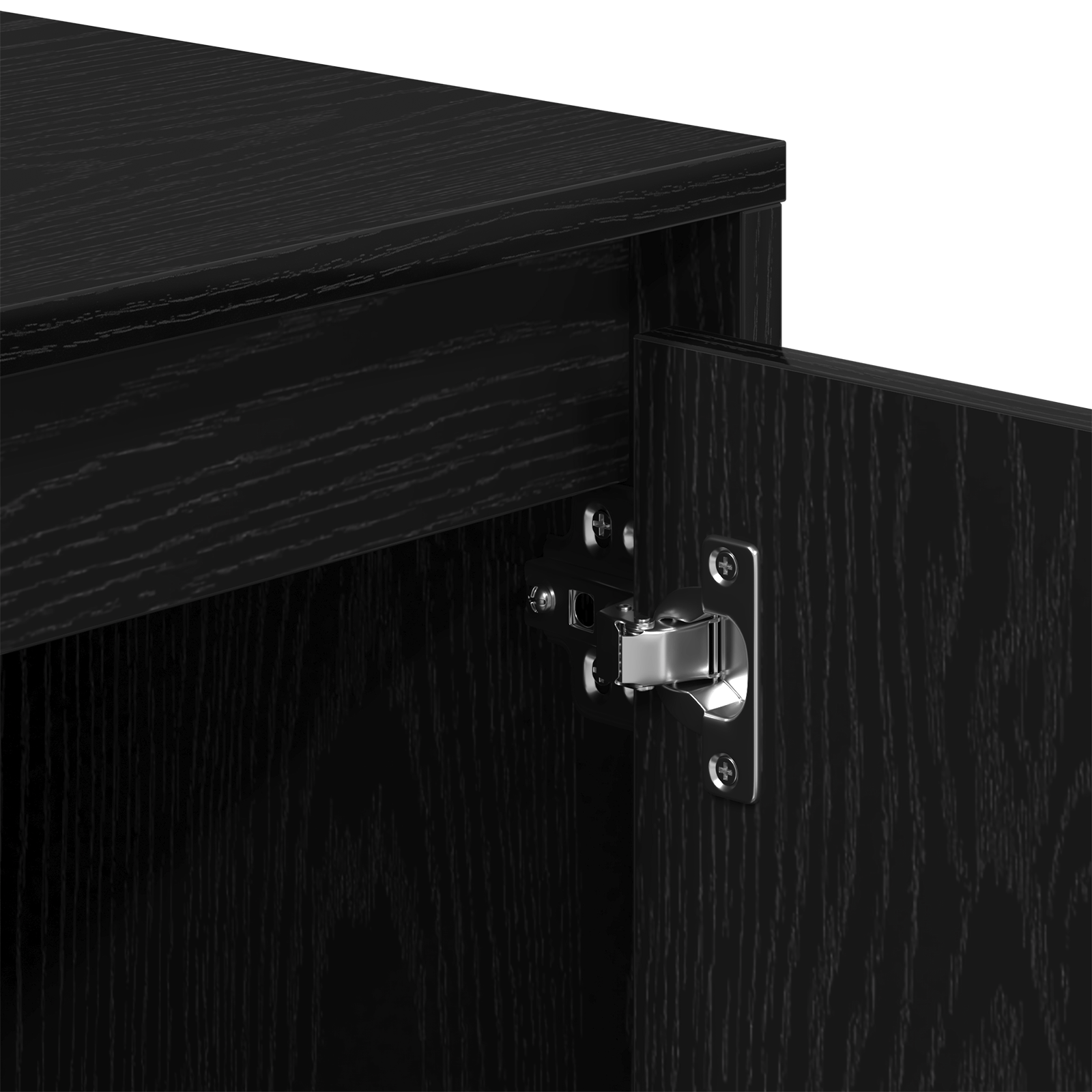Dulap TV Negru, Stejar, 102x37,5x52,5 cm, Lemn prelucrat — imaginea 9