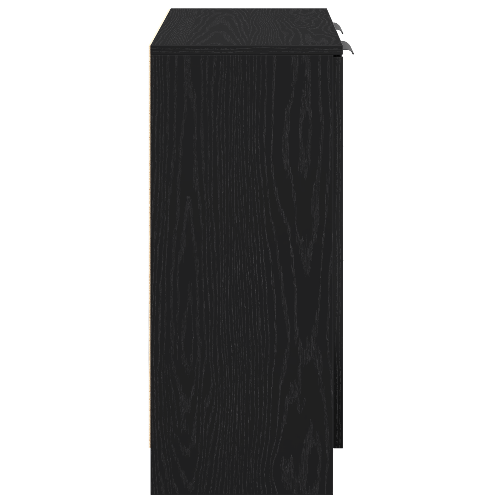 Bufet Negru de Stejar 60x30x70 cm Fabricat din Lemn Prelucrat — imaginea 8
