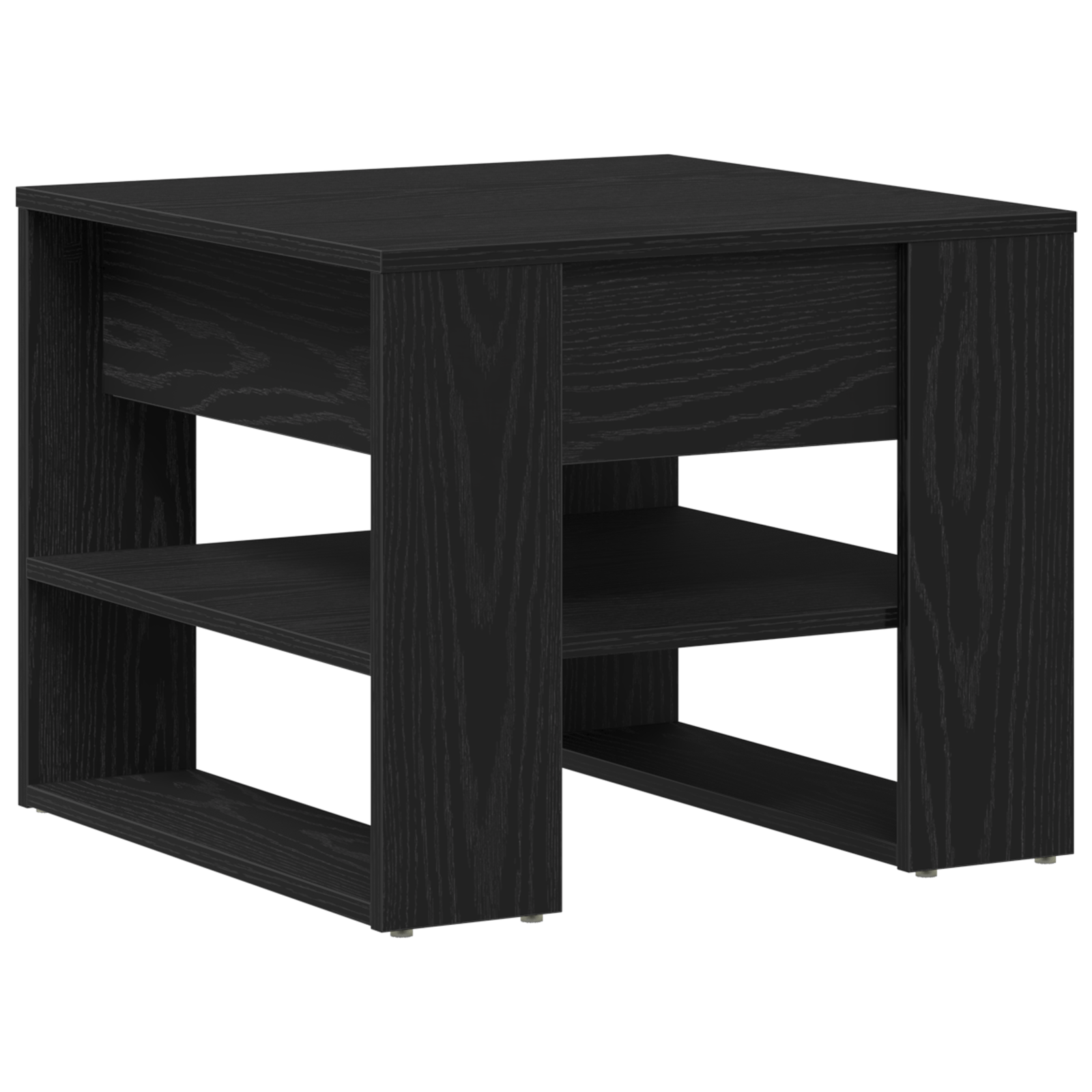 Masa de cafea din stejar negru 55.5x55x45 cm realizata din lemn prelucrat — imaginea 5